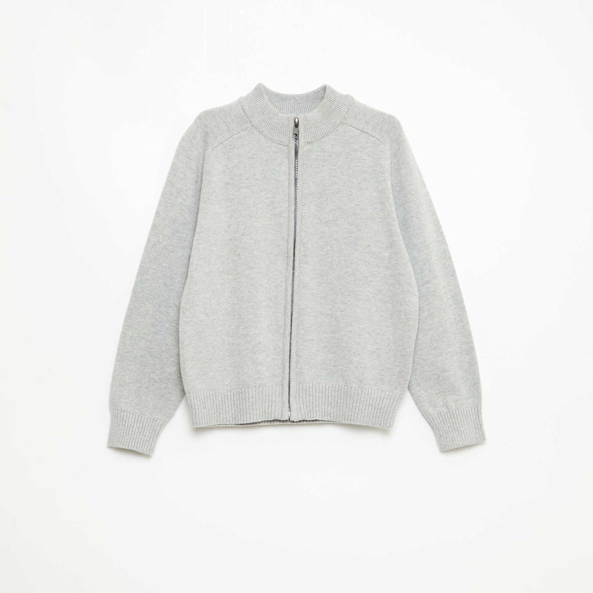 Gilet zippé à col montant GRIS