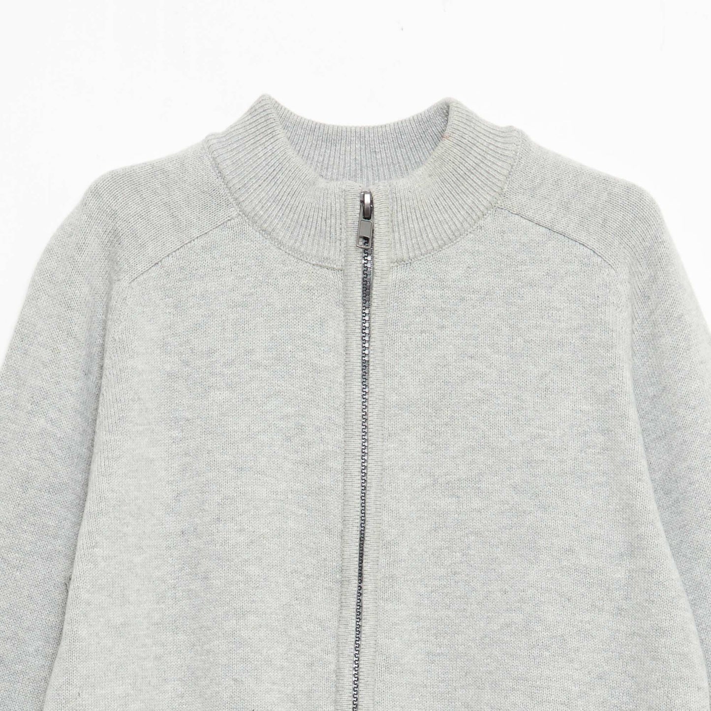 Gilet zippé à col montant GRIS