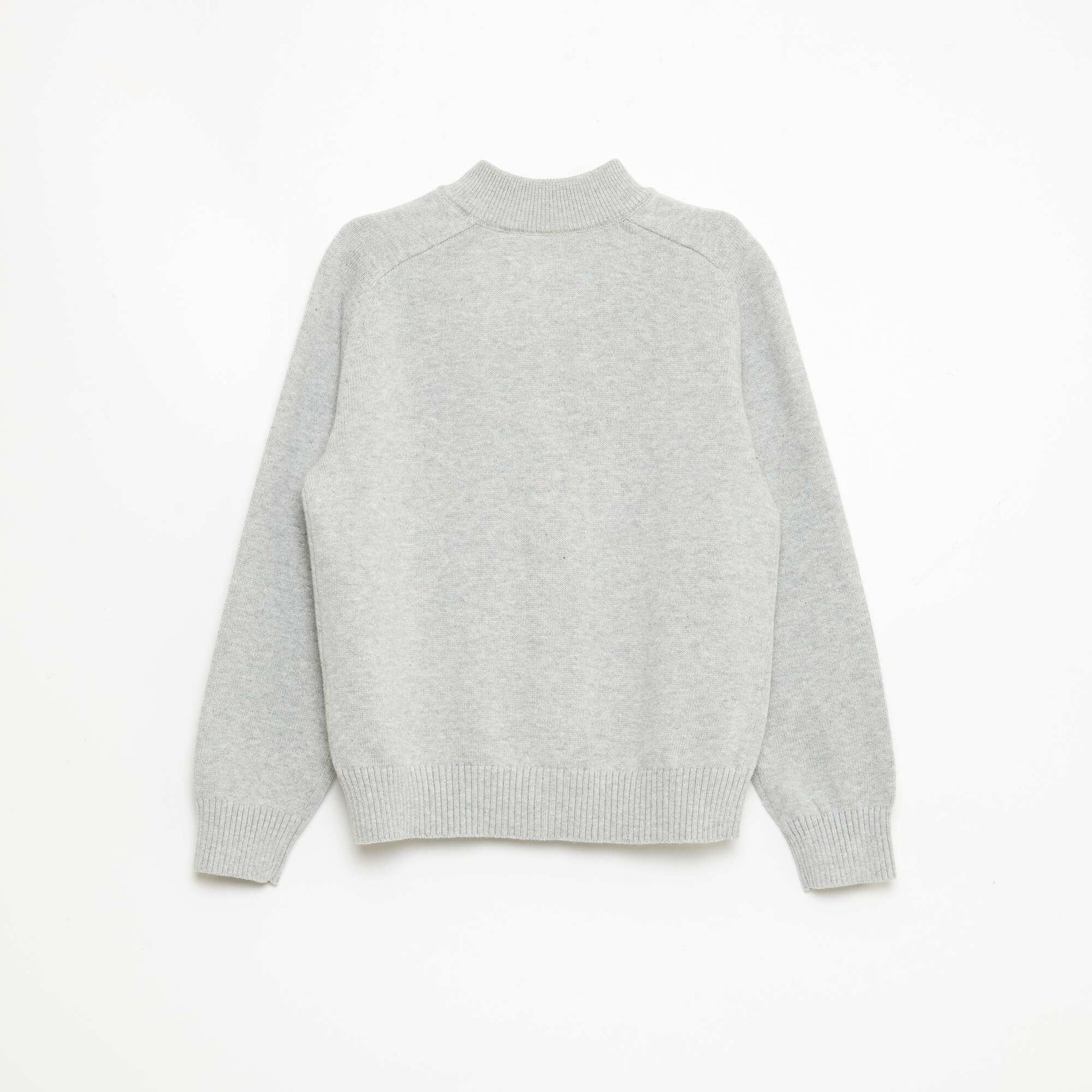 Gilet zippé à col montant GRIS