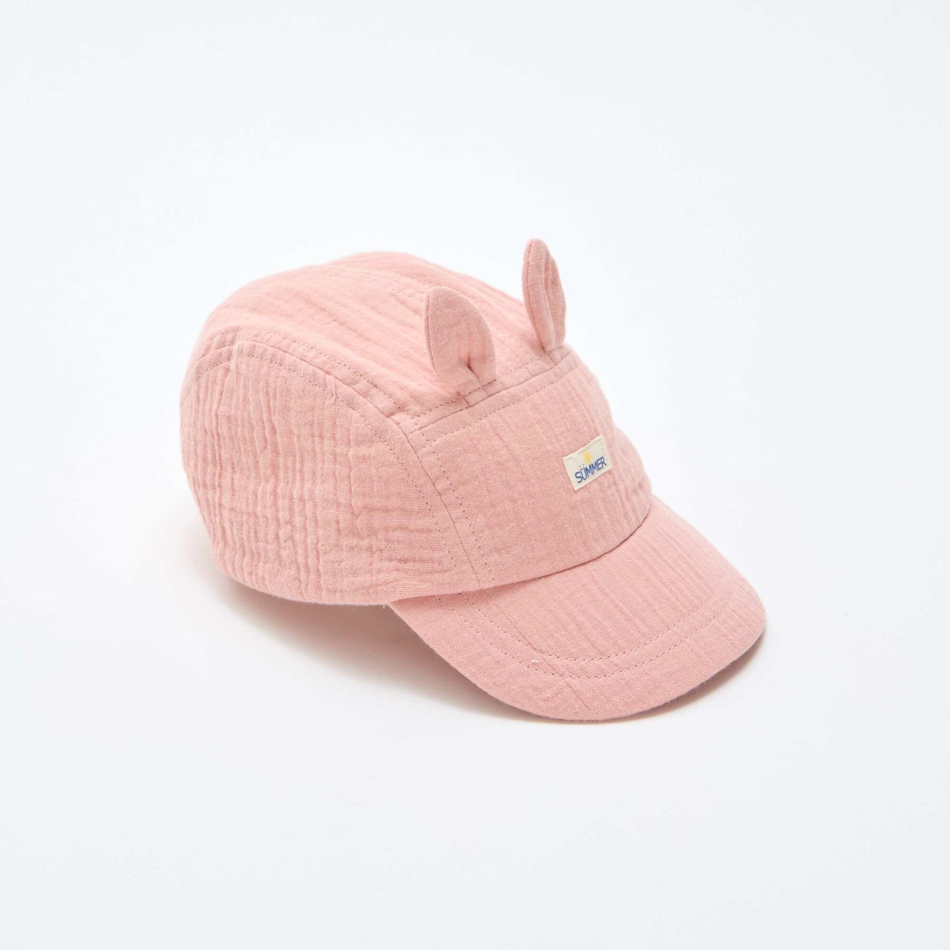 Casquette en gaze de coton ROSE