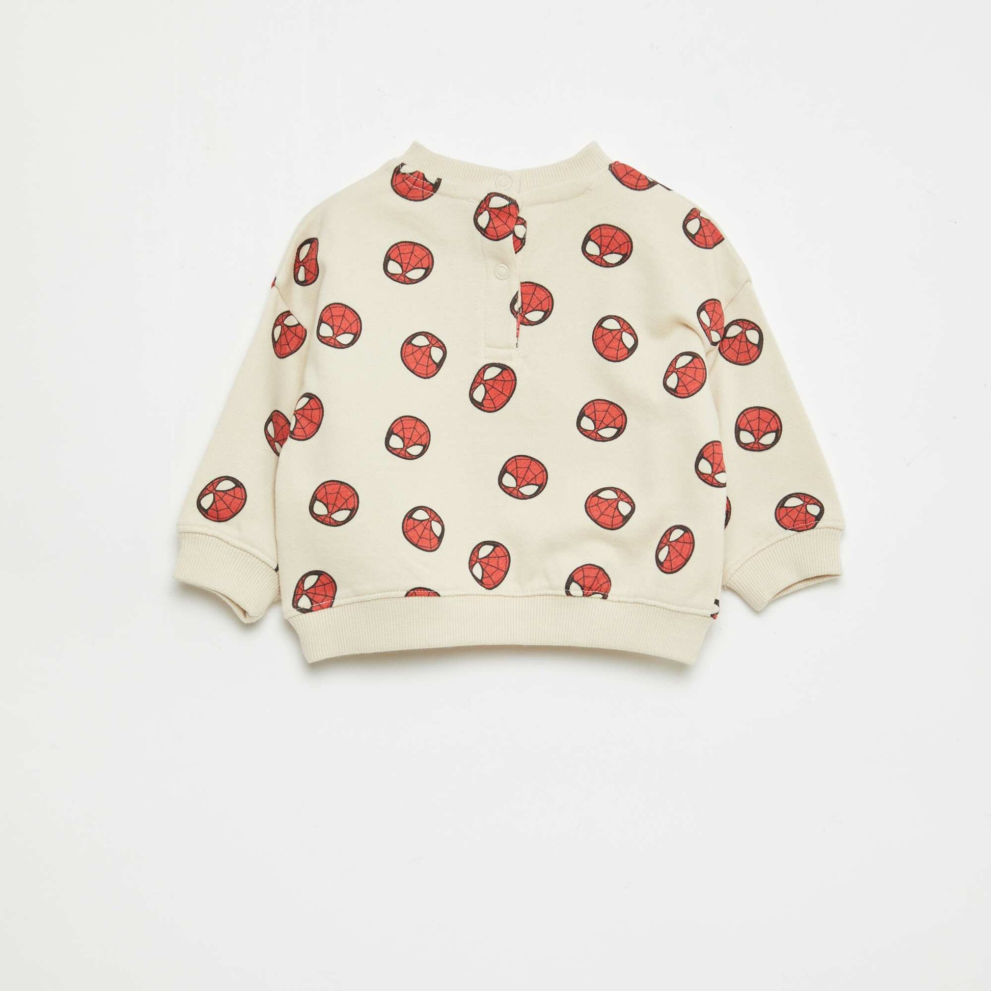 Sweat-shirt 'Marvel' 'Spiderman' en molleton non gratté BEIGE