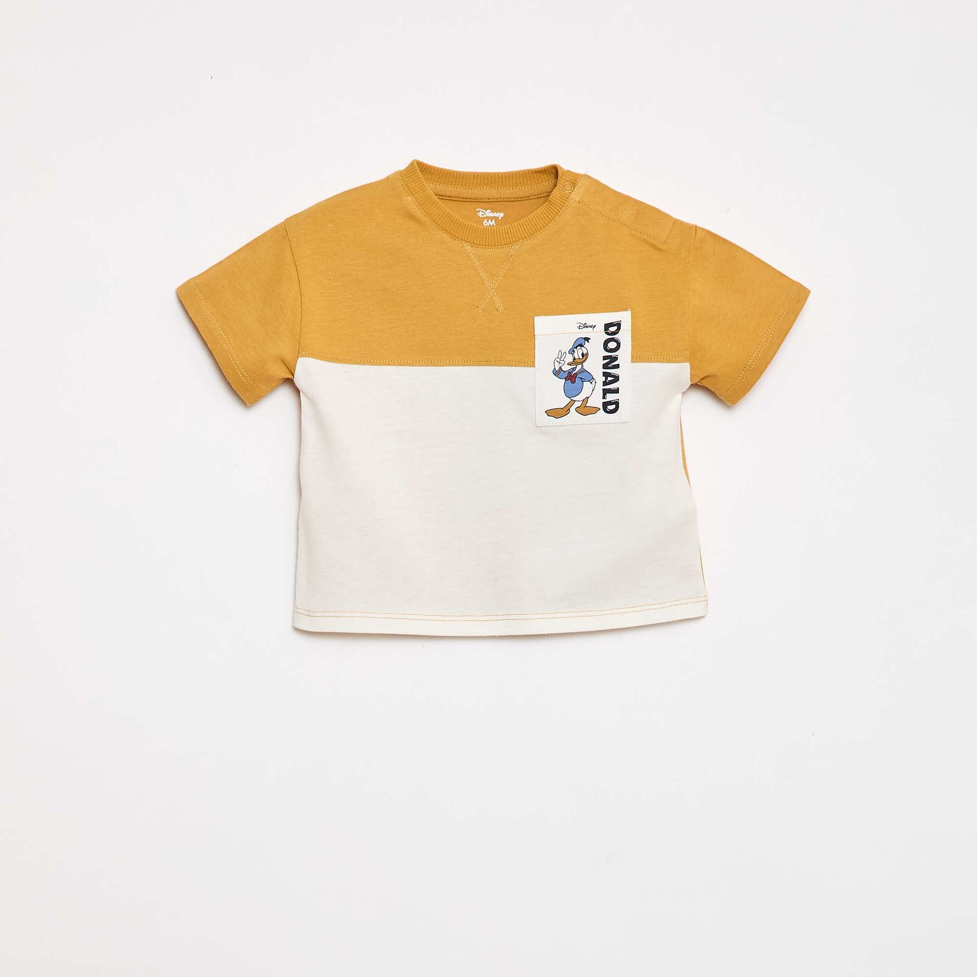 T-shirt avec poche poitrine 'Disney' JAUNE