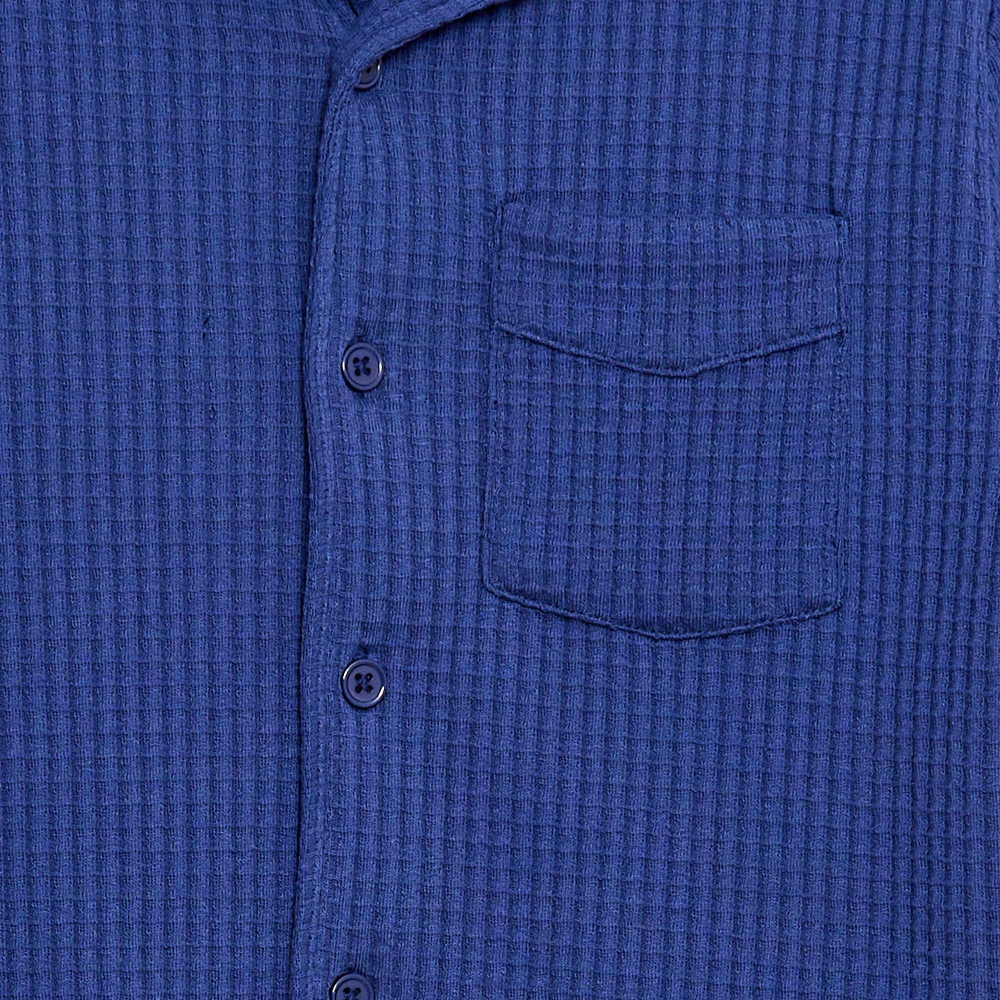 Chemise gaufrée unie BLEU