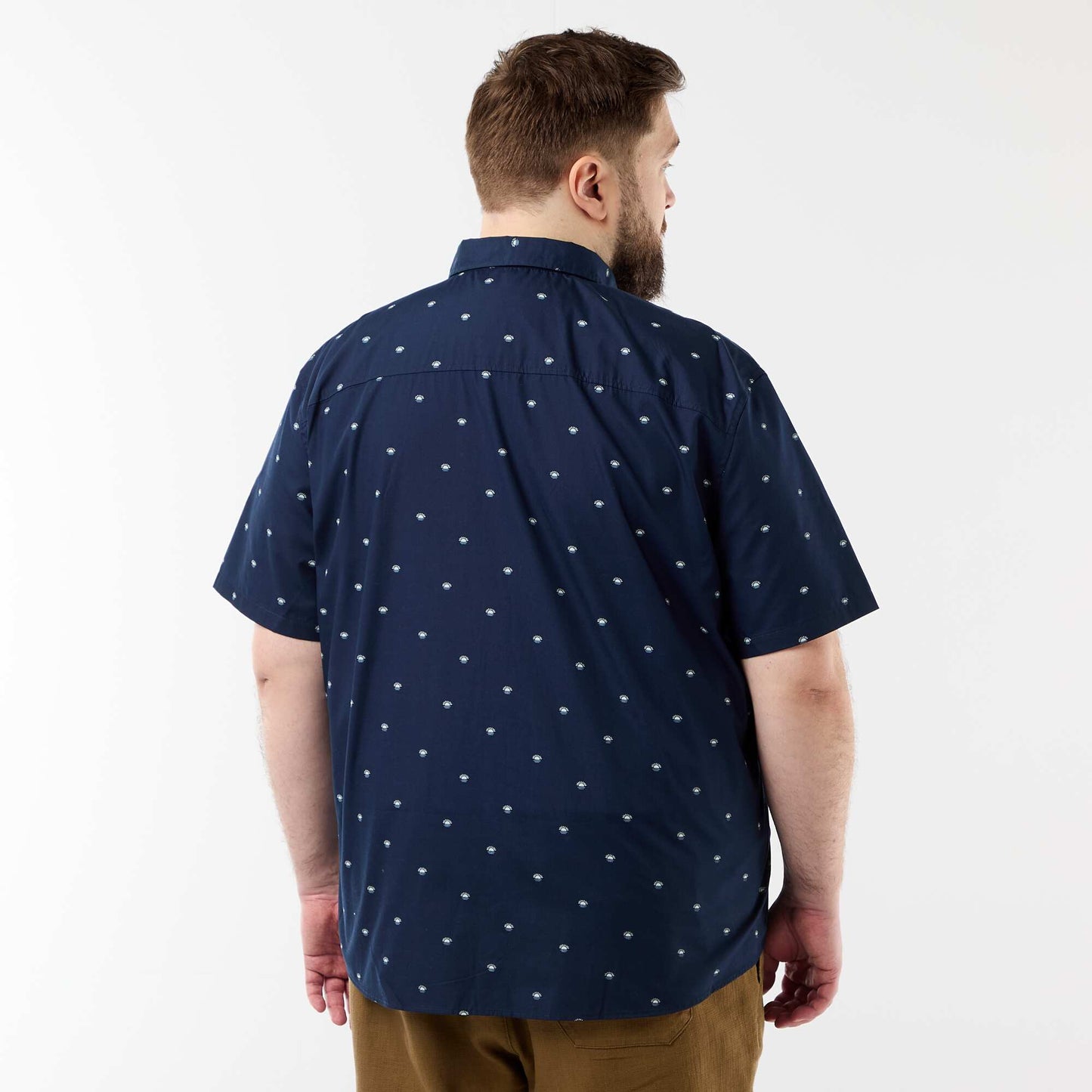 Chemise manches courtes à motif BLEU