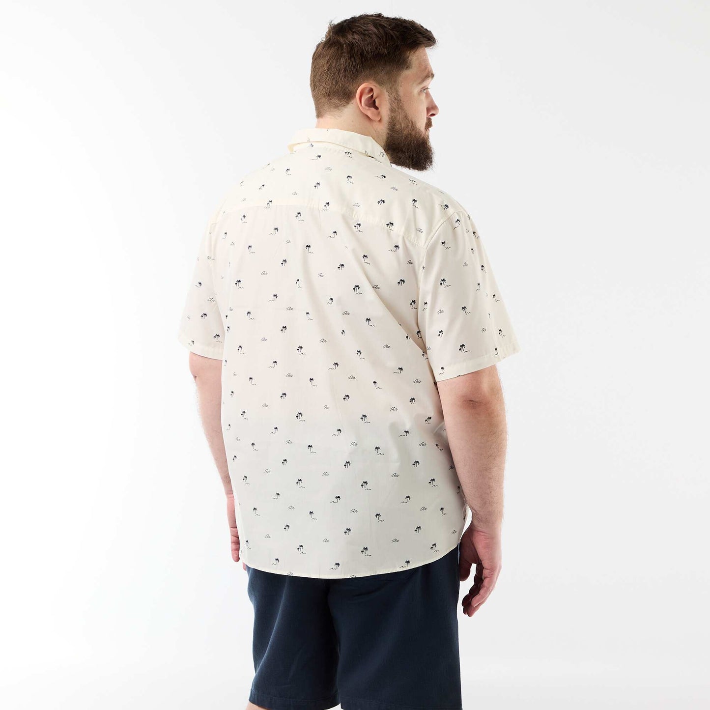 Chemise manches courtes à motif BLANC