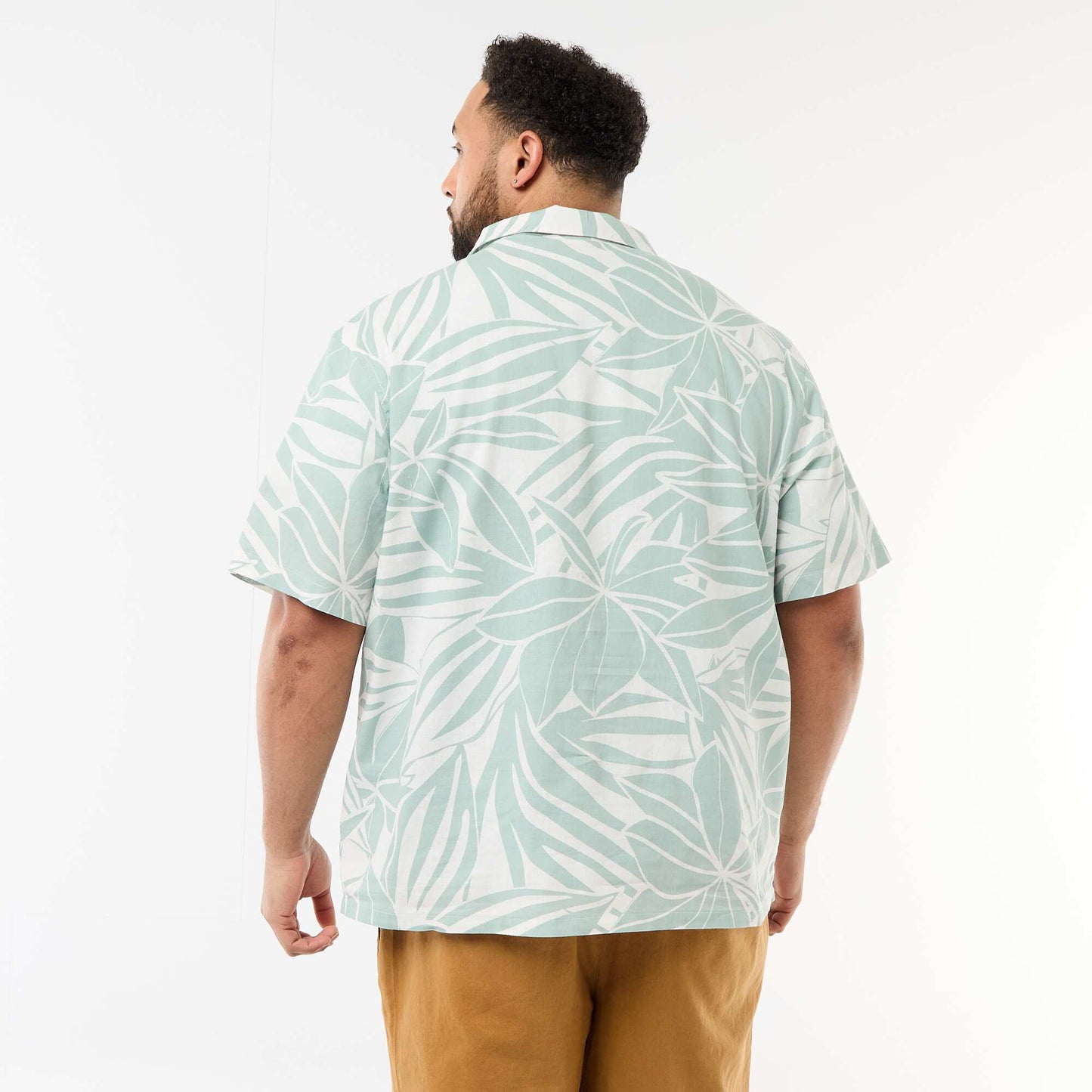 Chemise manches courtes à motif VERT