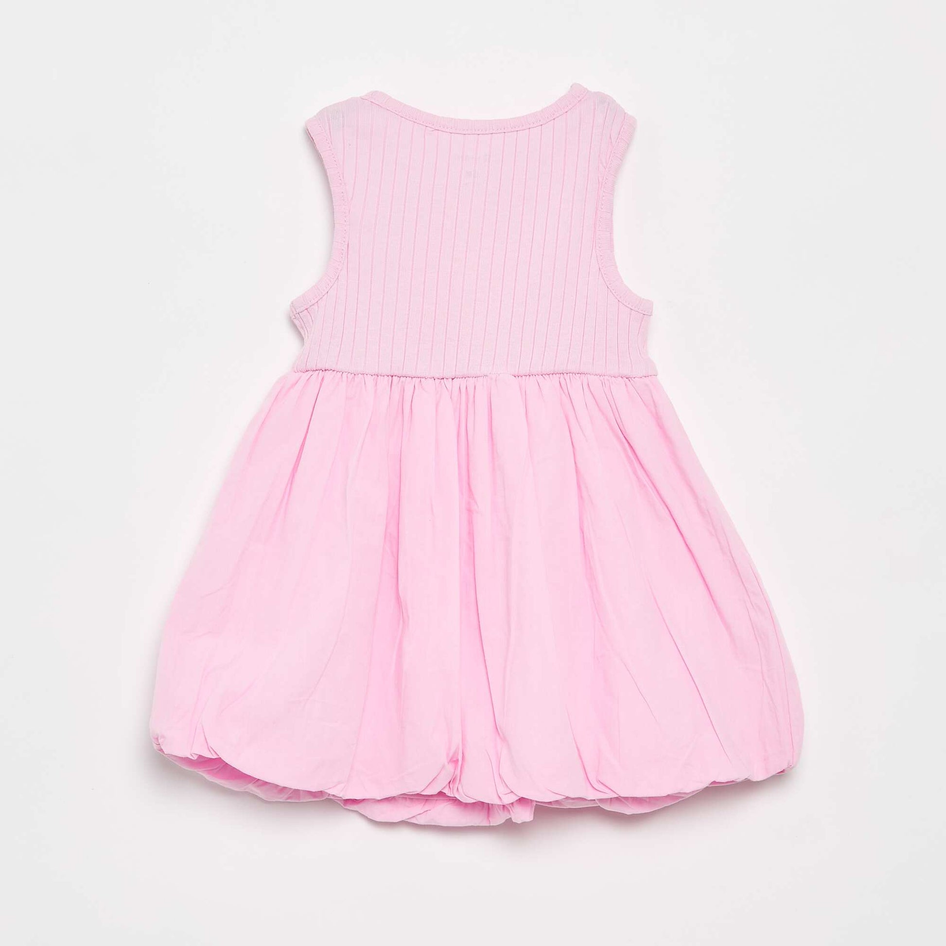 Robe sans manches bi-matière ROSE
