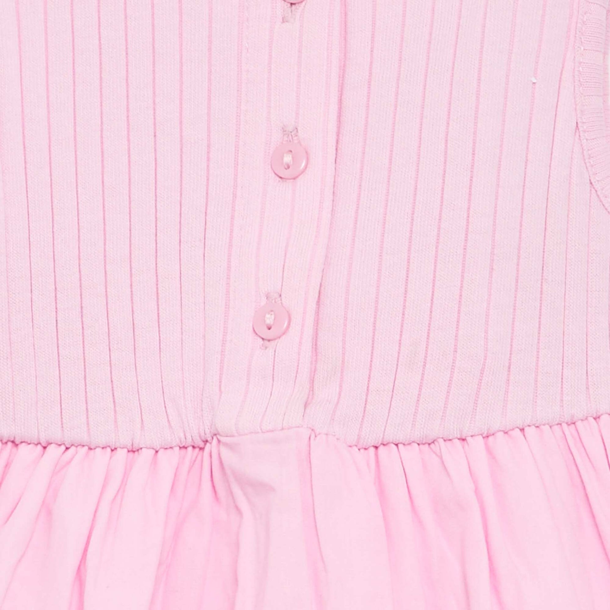 Robe sans manches bi-matière ROSE