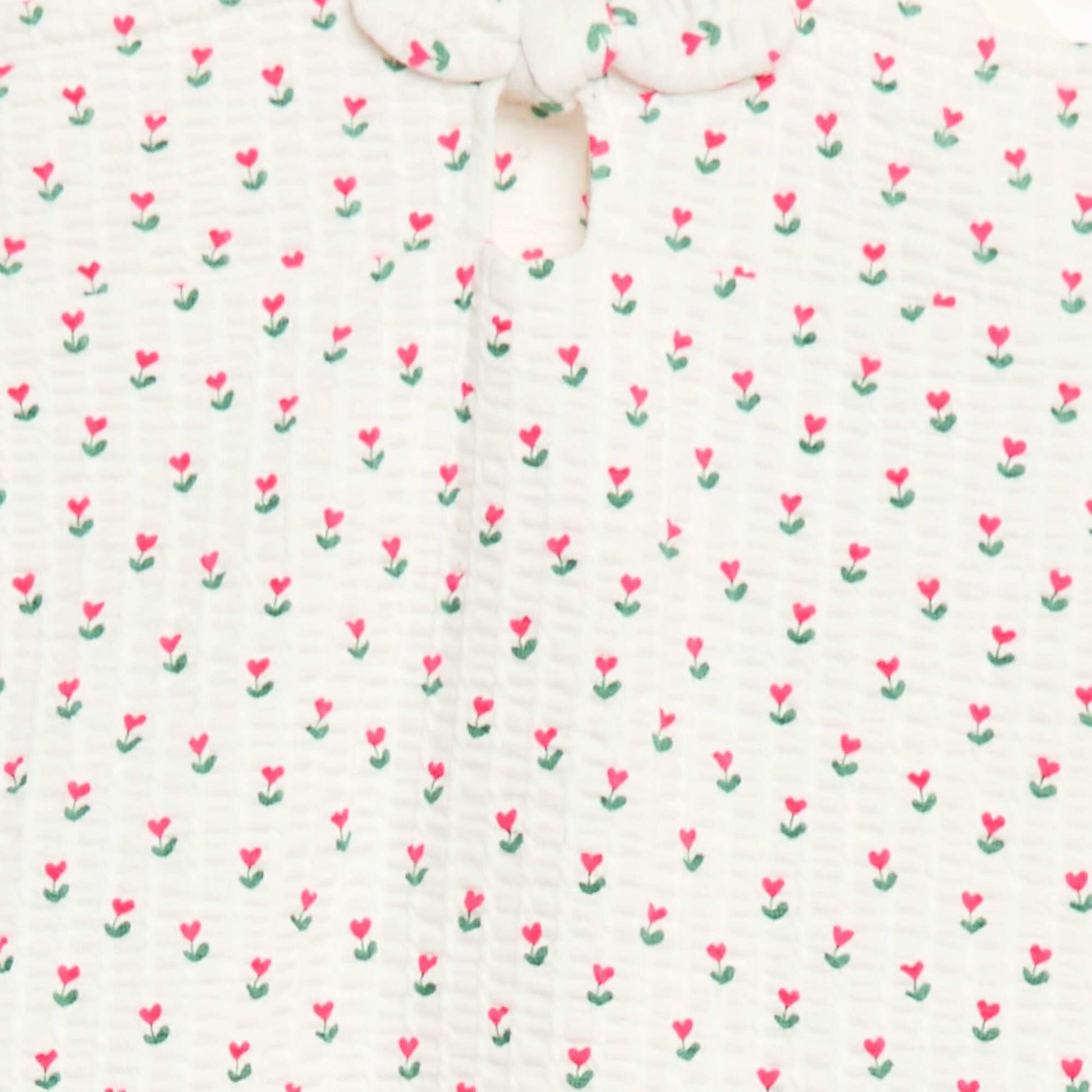 Combishort en matière gaufrée à motif BLANC