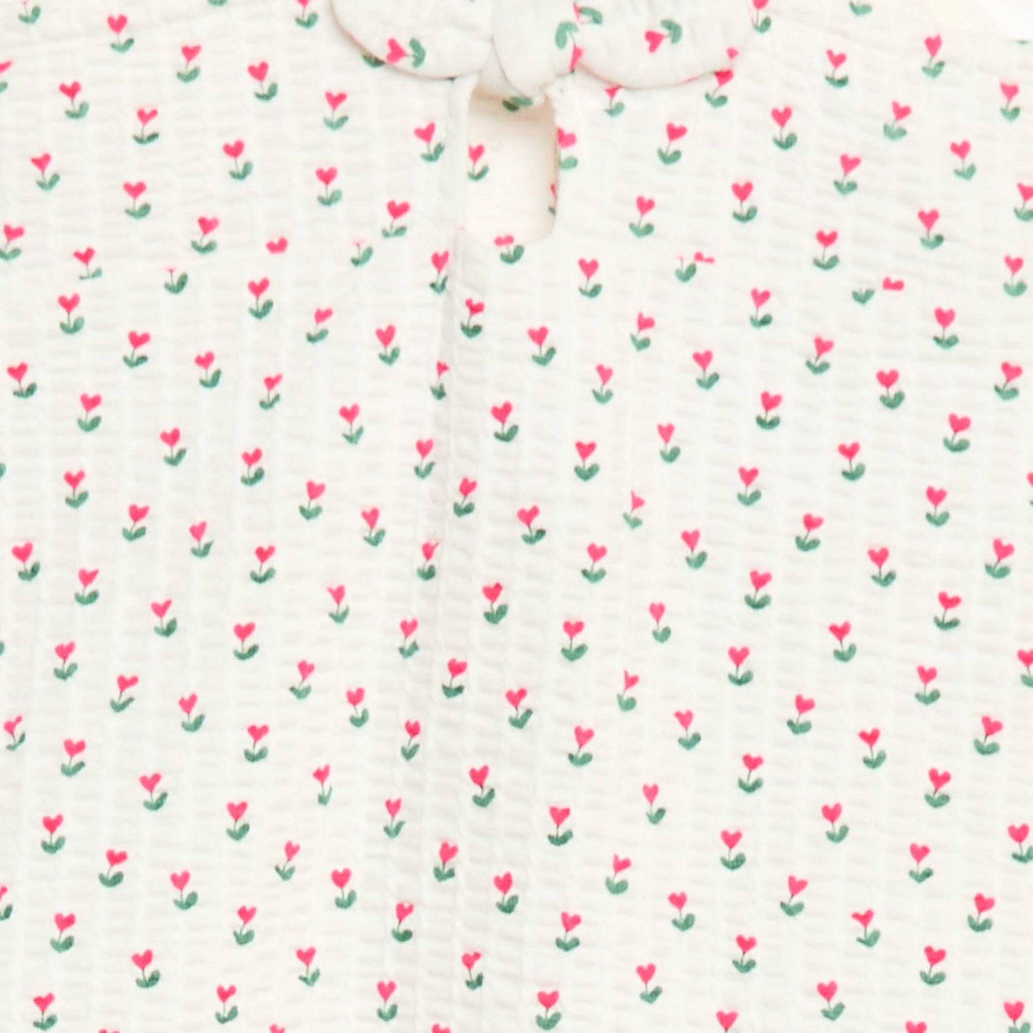 Combishort en matière gaufrée à motif BLANC