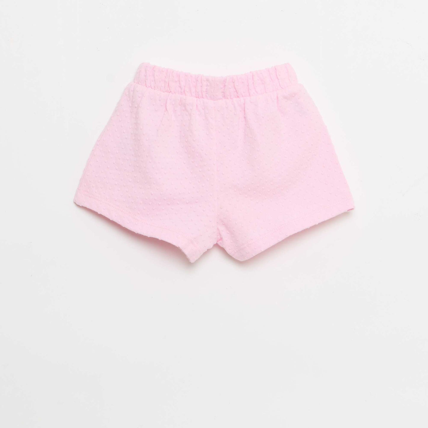 Short en maille jacquard uni avec nœud fantaisie ROSE