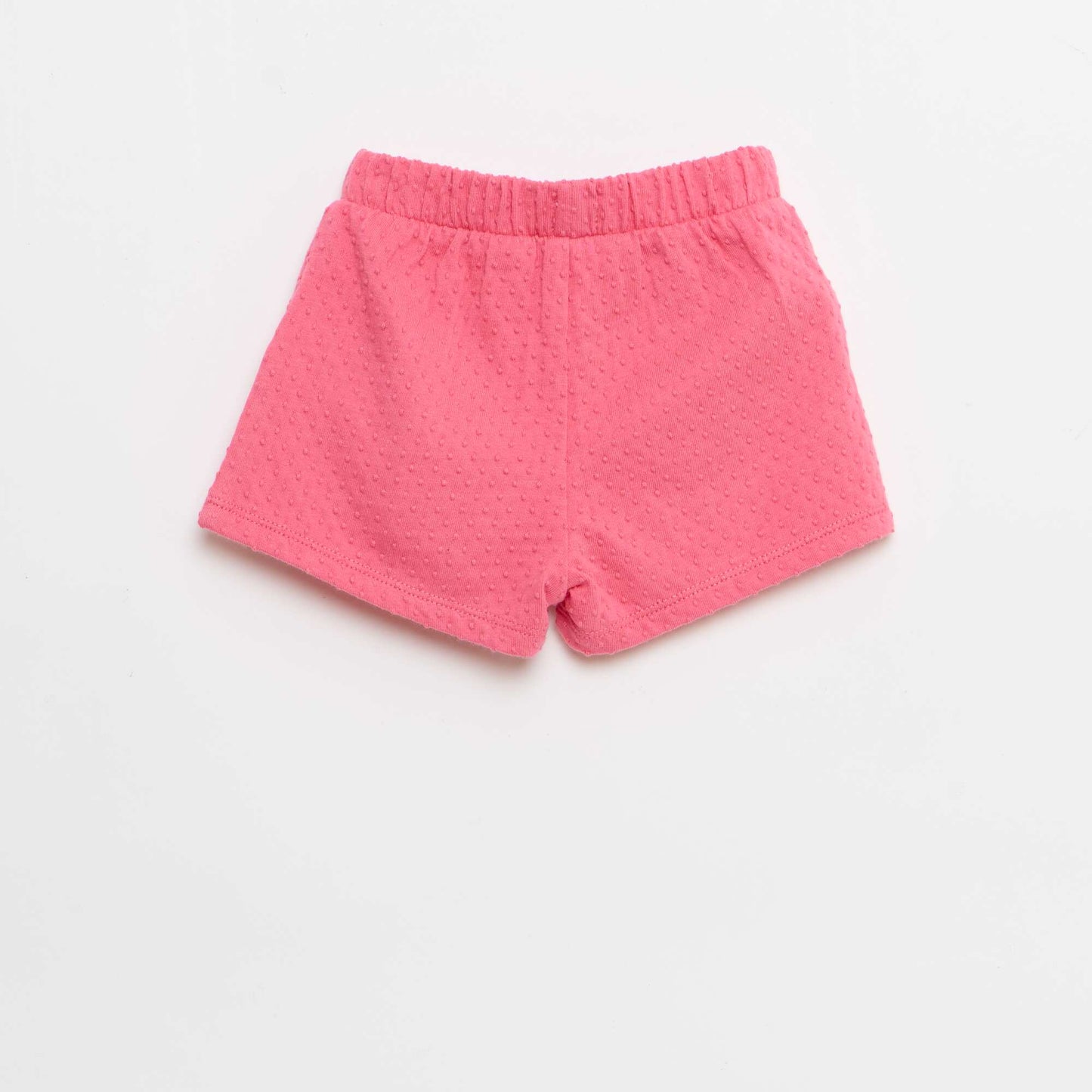 Short en maille jacquard uni avec nœud fantaisie ROSE