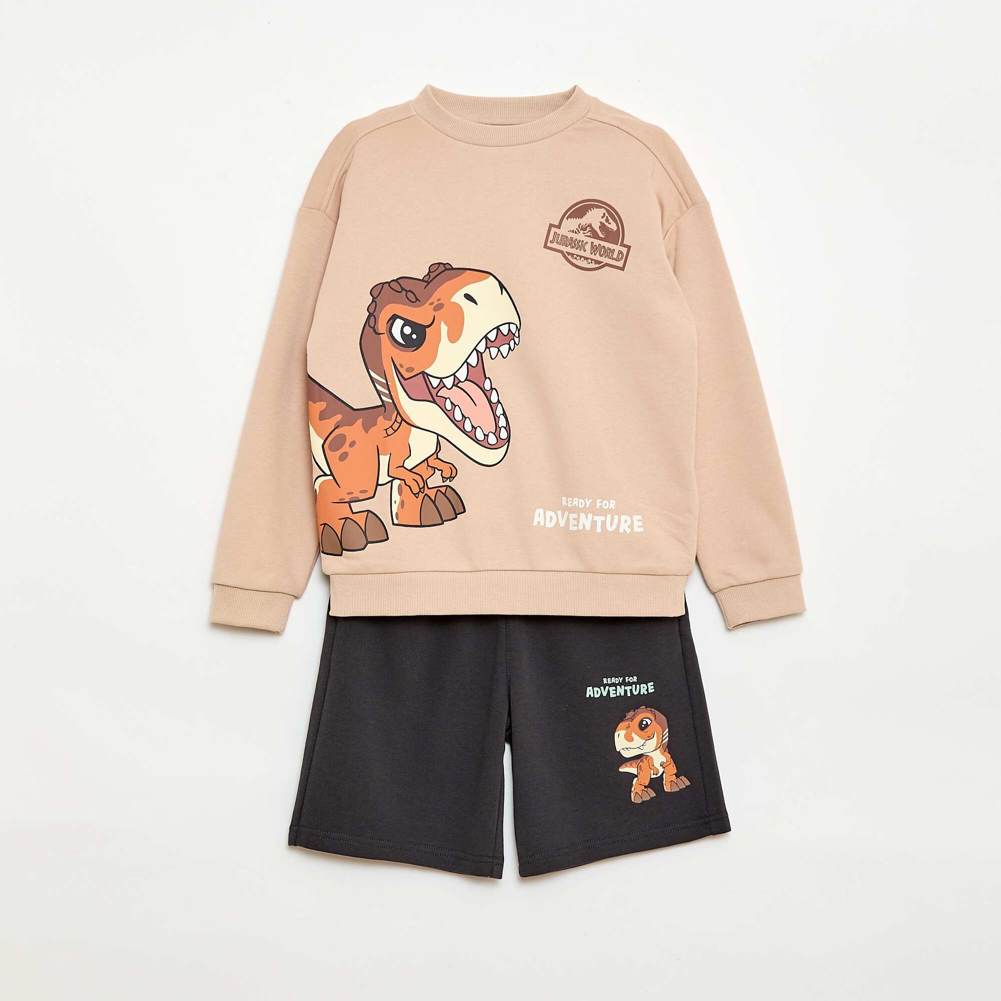Ensemble sweat + short 'Jurassic World' - 2 pièces BEIGE
