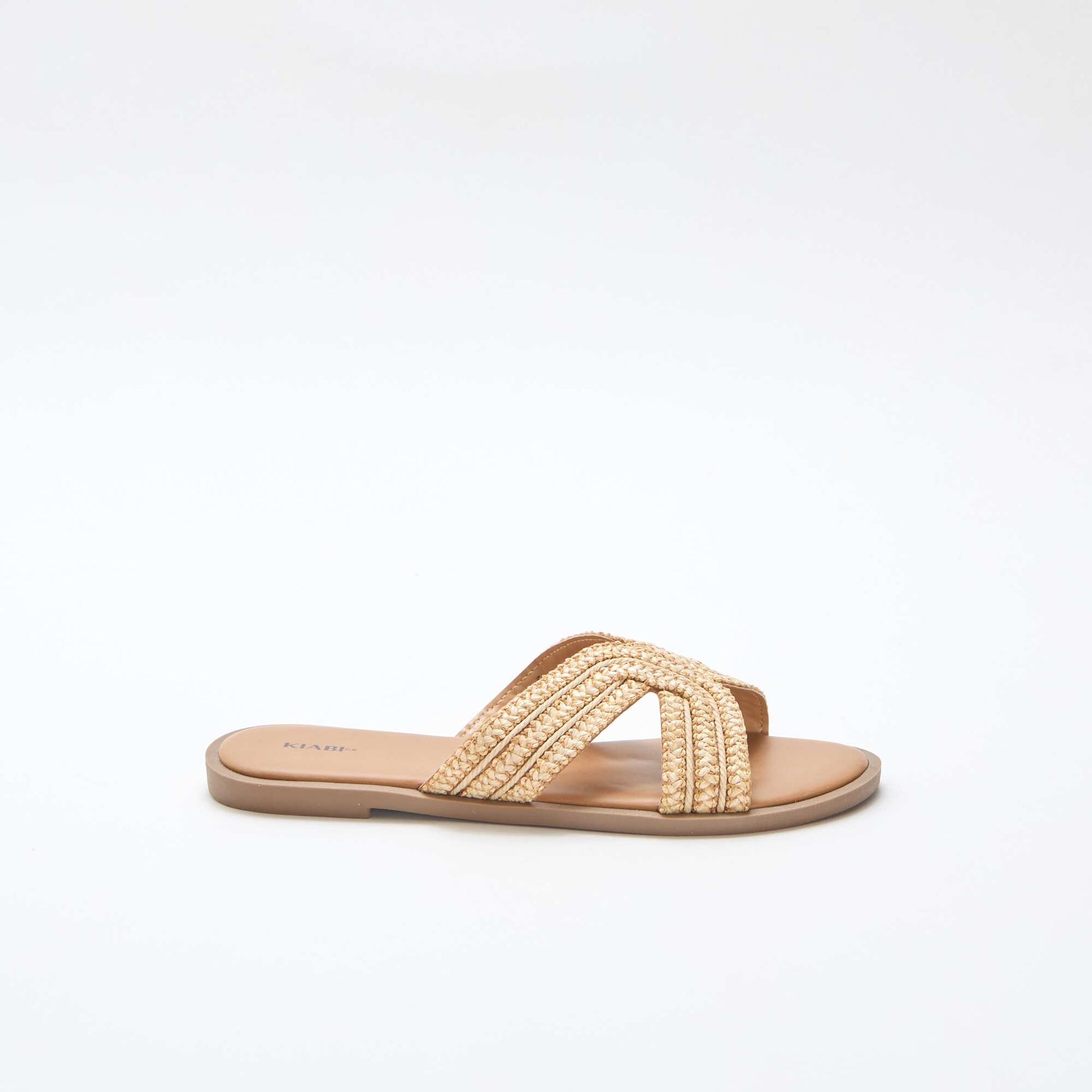 Paire de mules en brides de paille BEIGE
