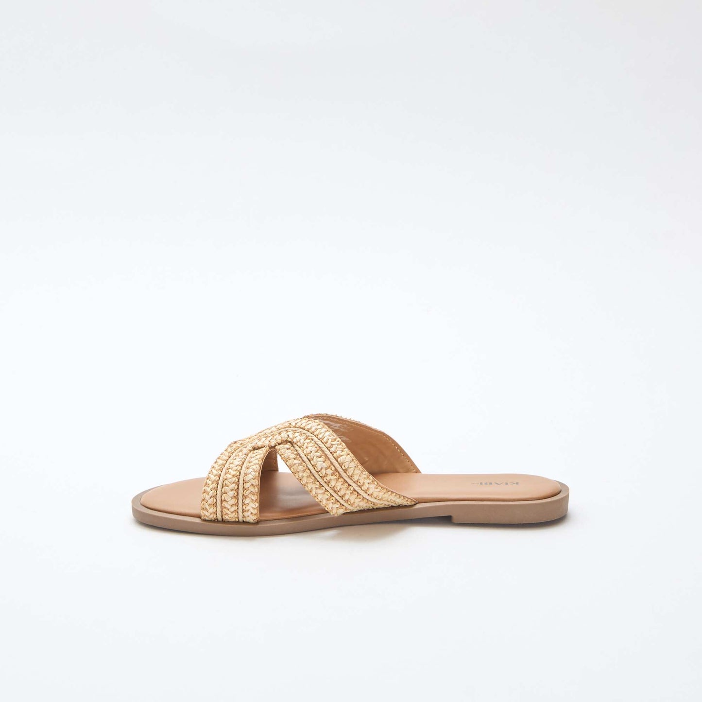 Paire de mules en brides de paille BEIGE