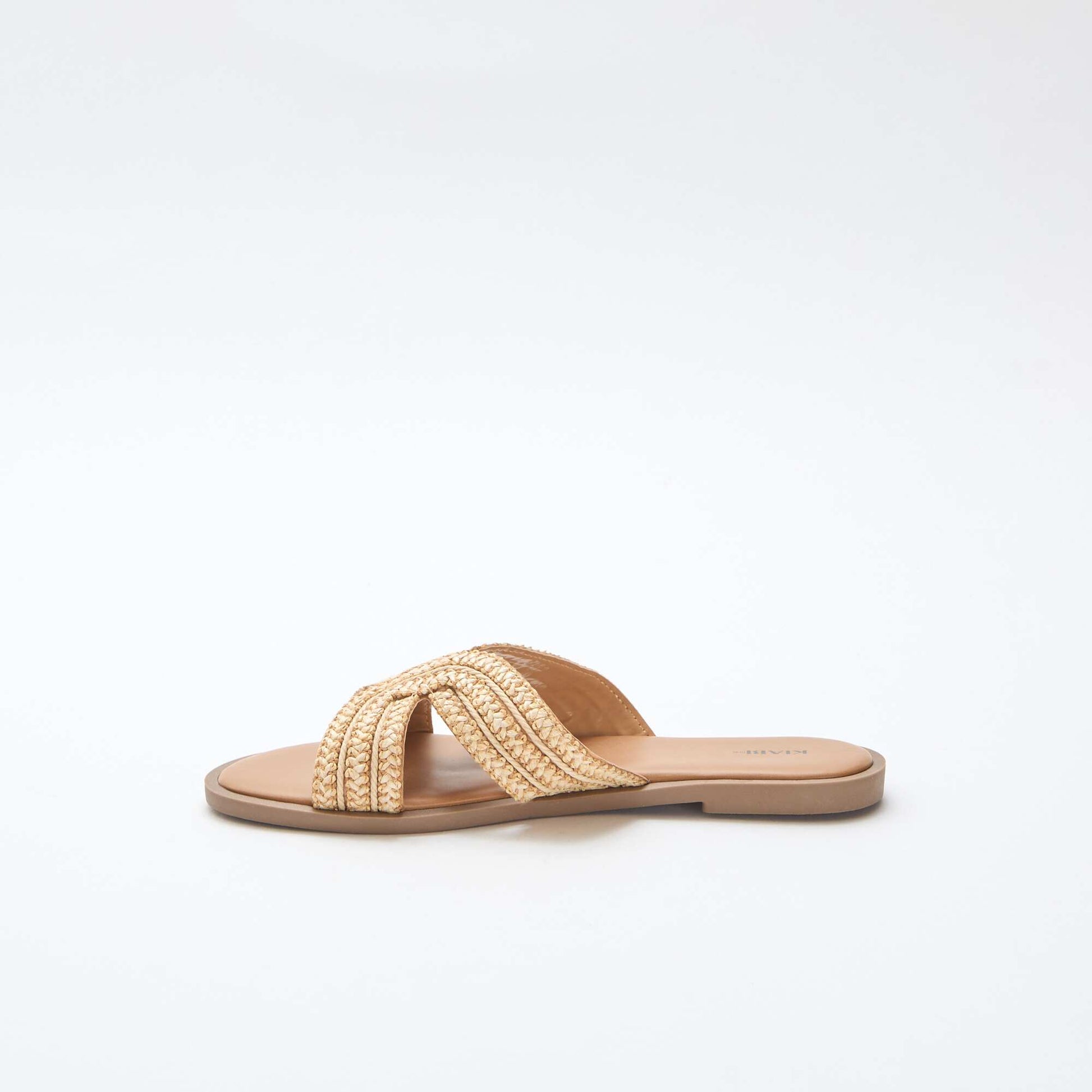 Paire de mules en brides de paille BEIGE