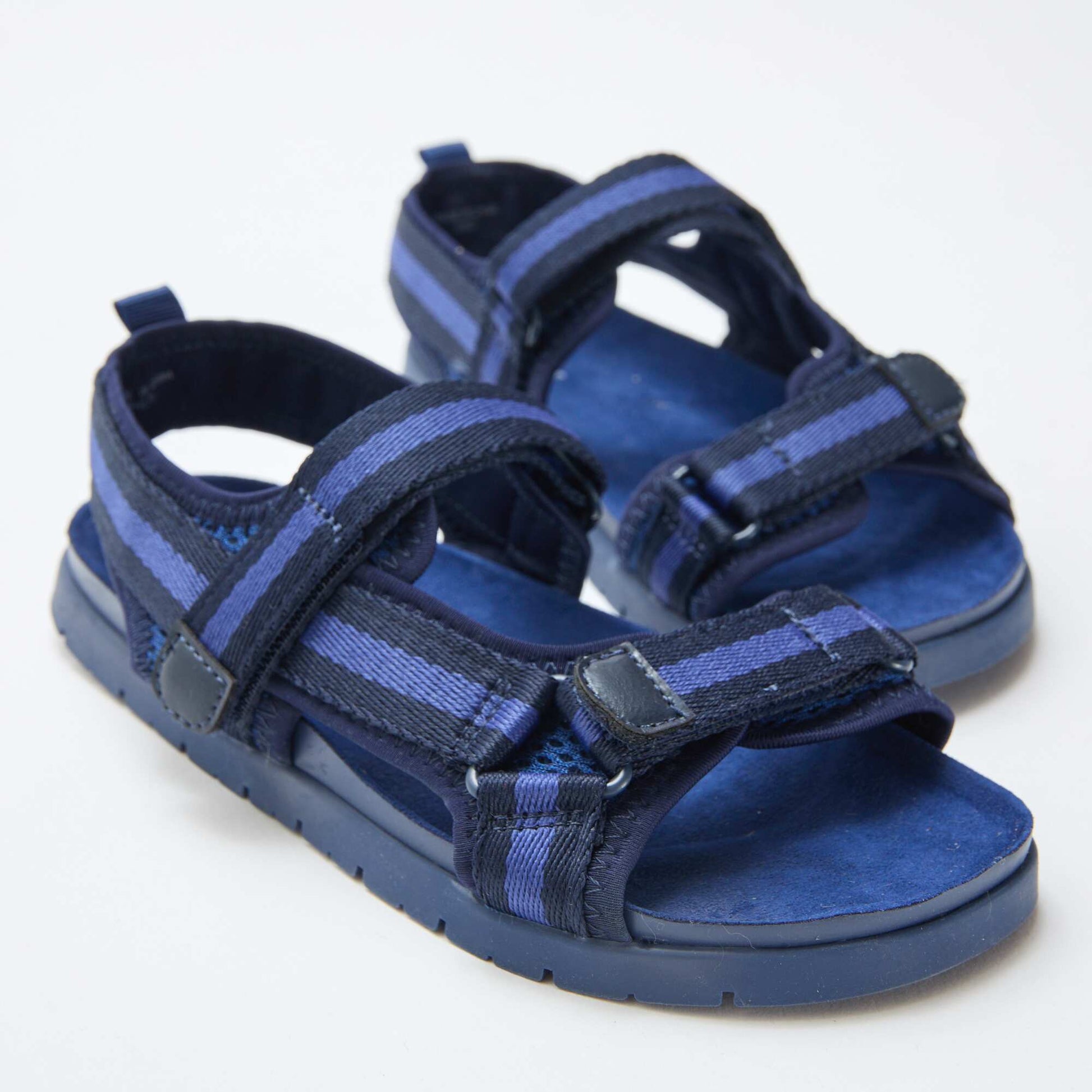 Sandales à scratch bleues BLEU