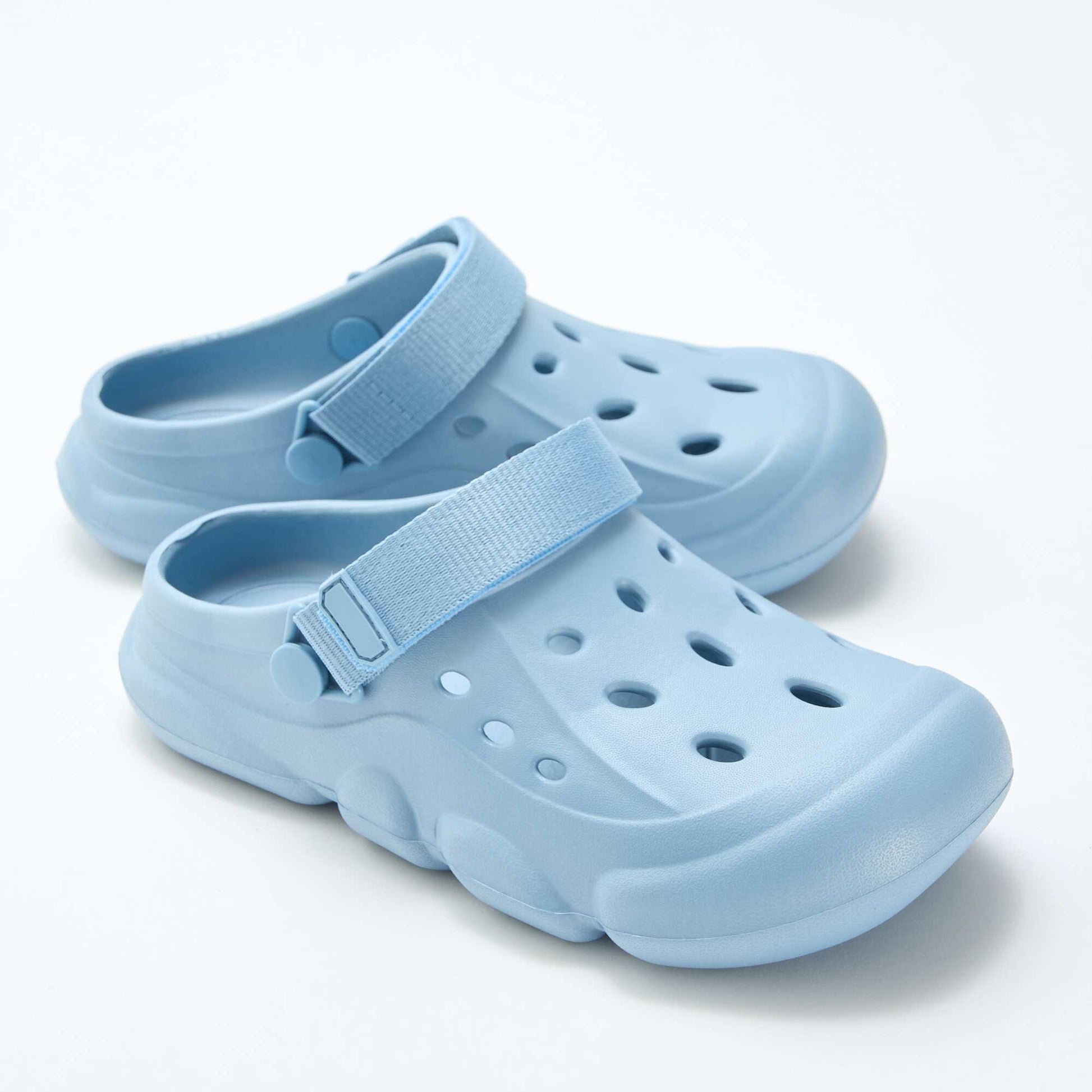 Paire de mules de plage fermées BLEU