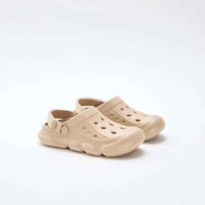 Paire de mules de plage fermées BEIGE
