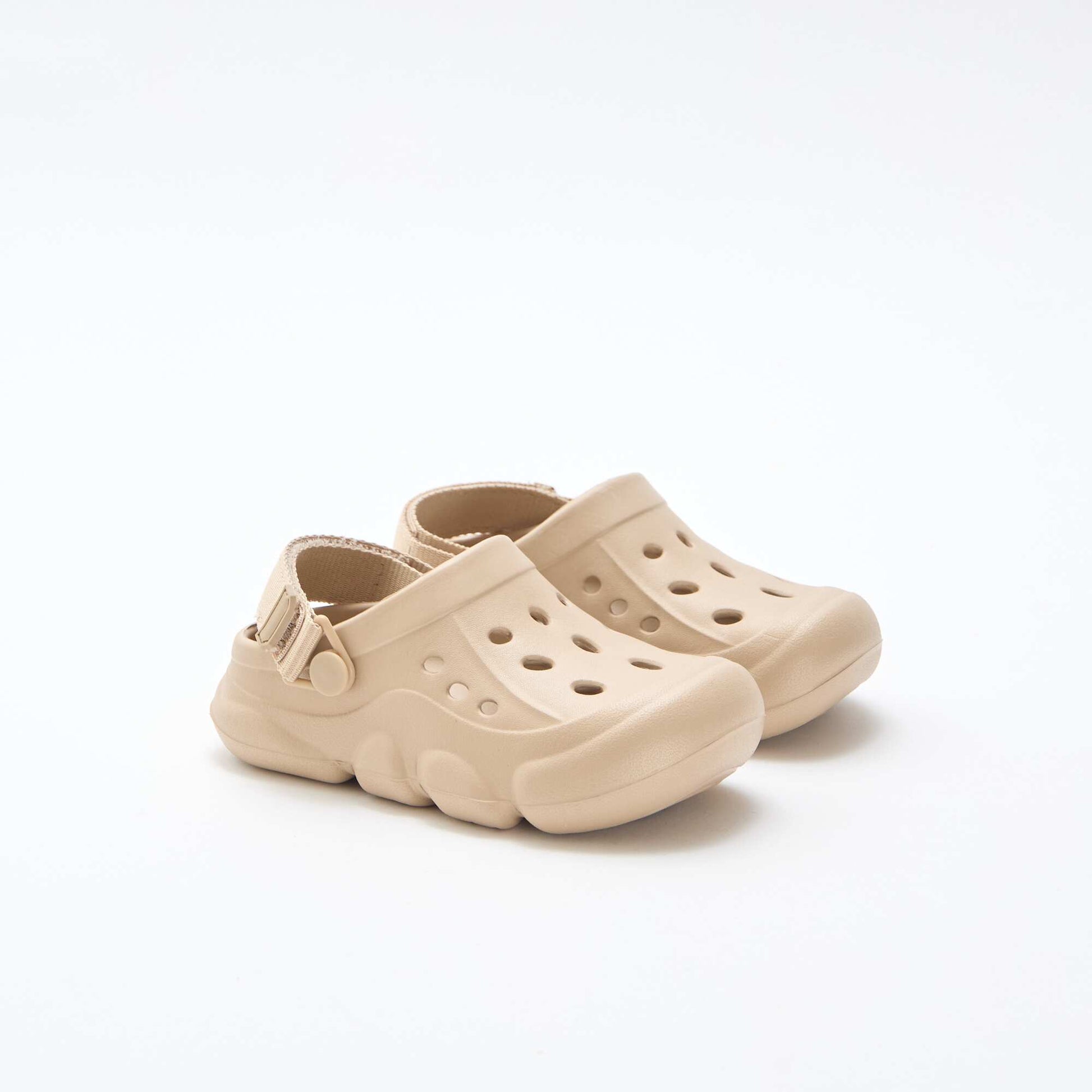 Mules fermées de plage unie BEIGE