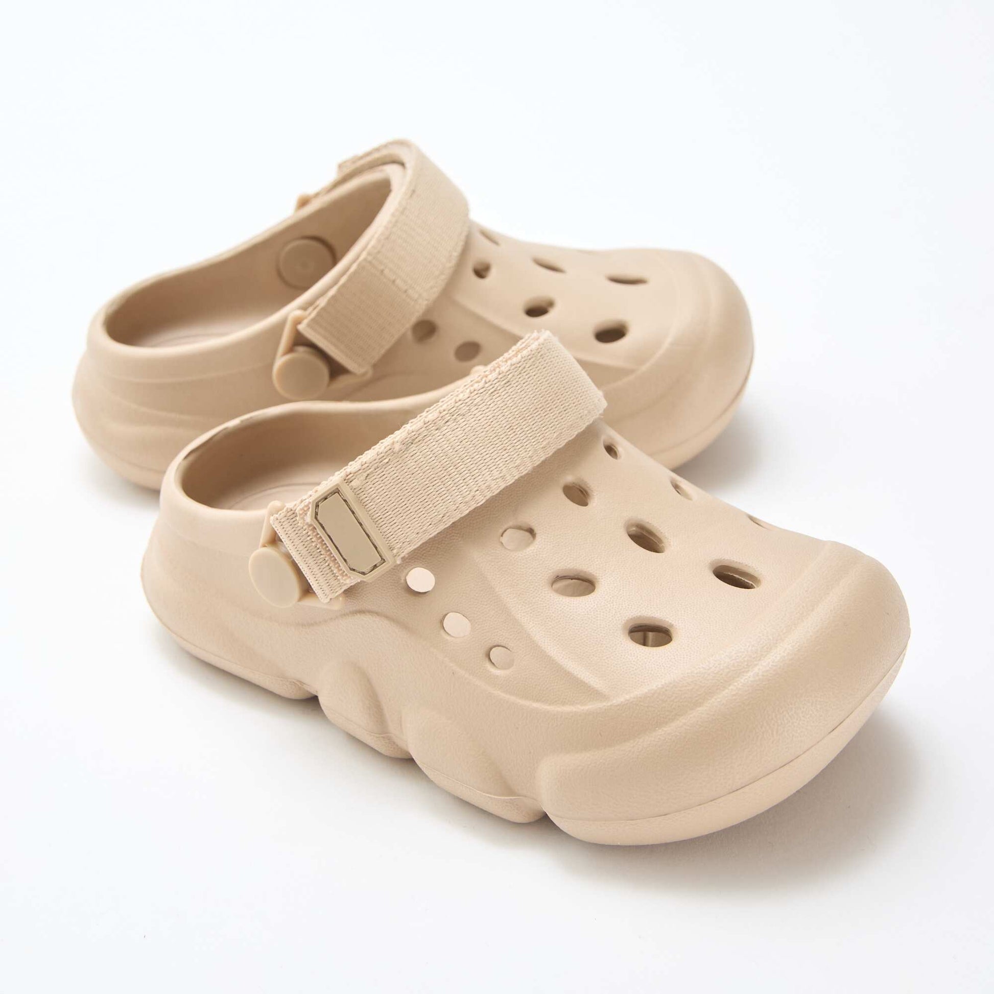 Mules fermées de plage unie BEIGE