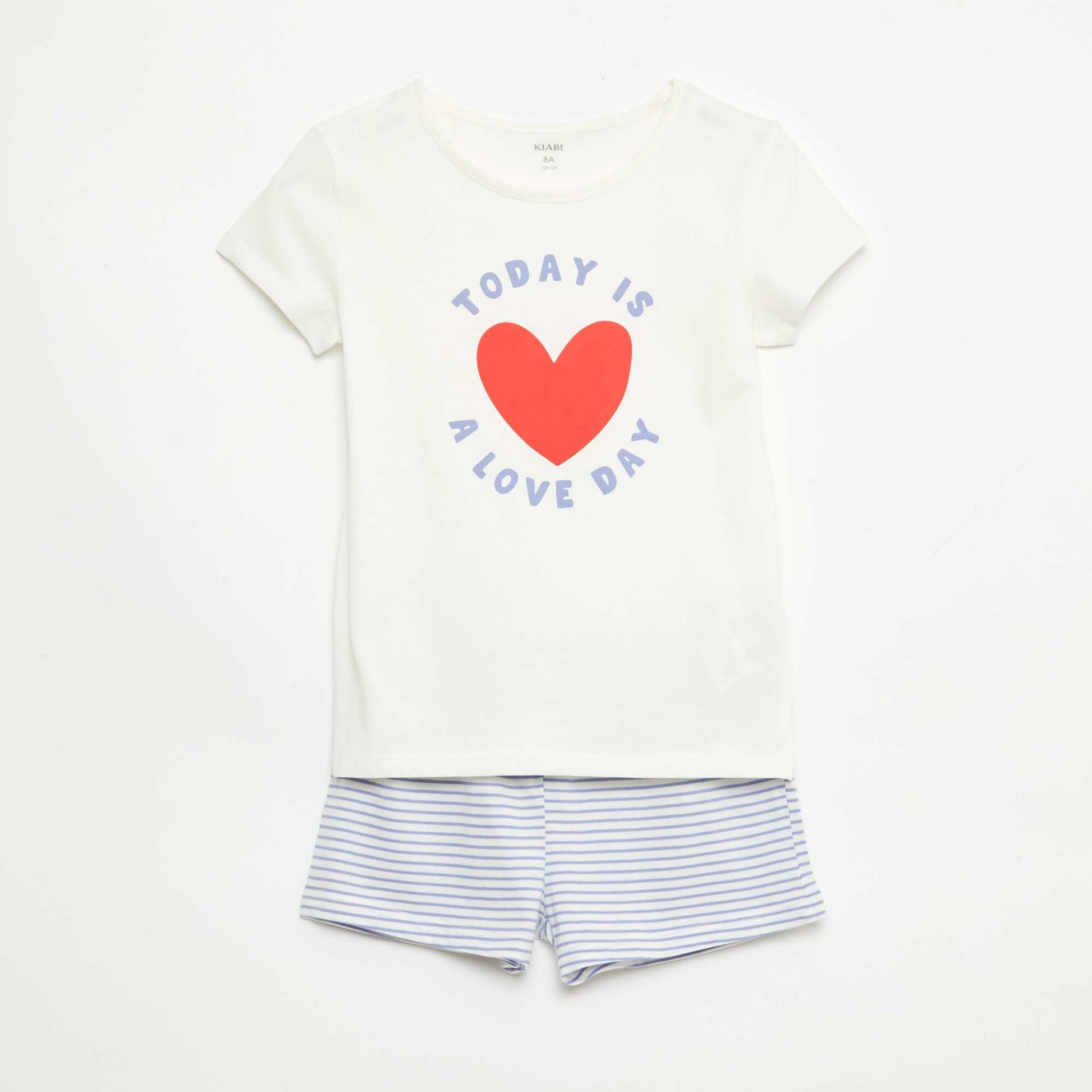 Lot de 2 ensembles de pyjama court en jersey coton ROSE