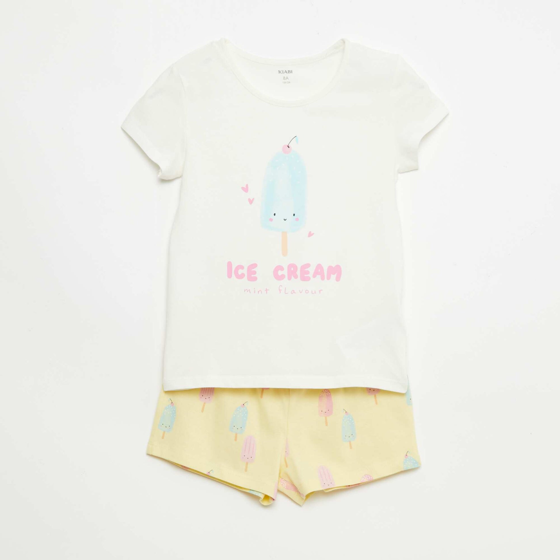 Lot de 2 ensembles de pyjama court en jersey coton JAUNE