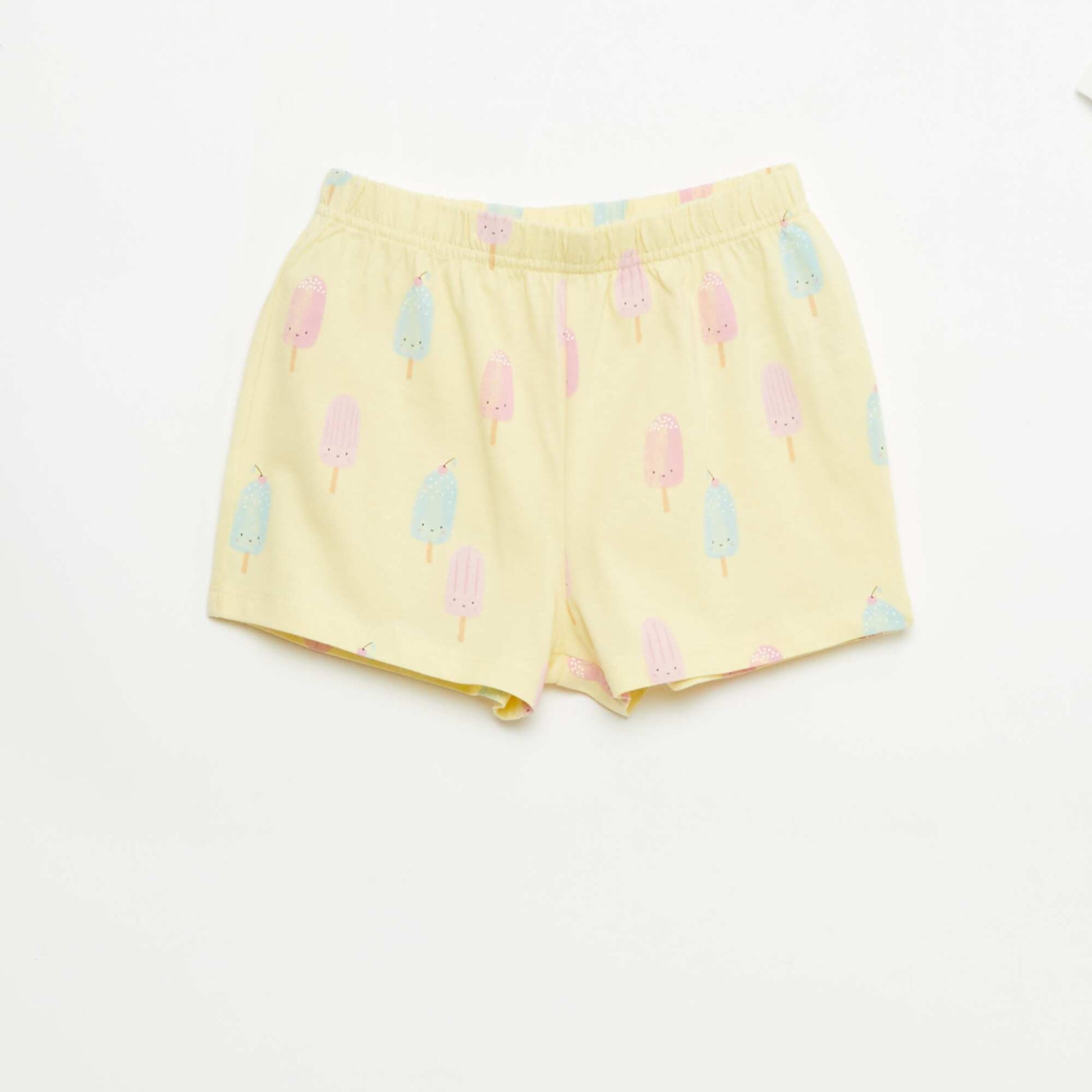 Lot de 2 ensembles de pyjama court en jersey coton JAUNE