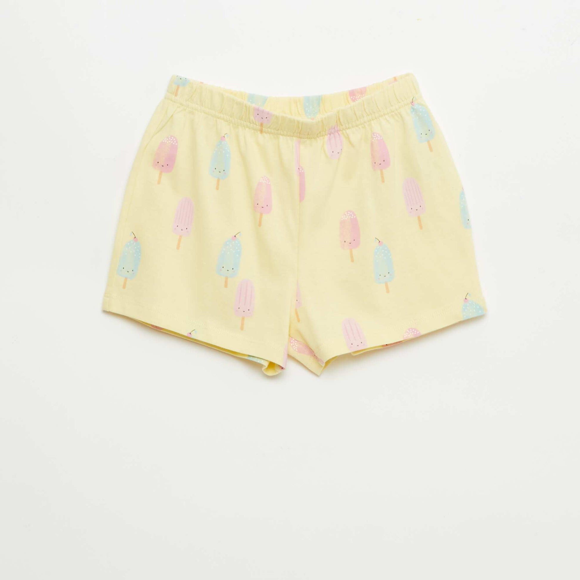 Lot de 2 ensembles de pyjama court en jersey coton JAUNE