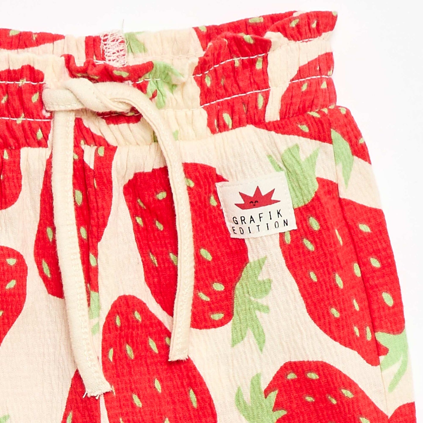 Pantalon large à motif ROUGE