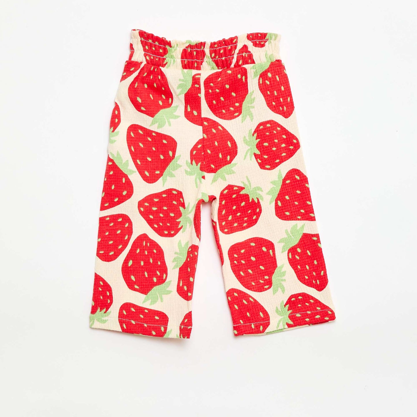 Pantalon large à motif ROUGE