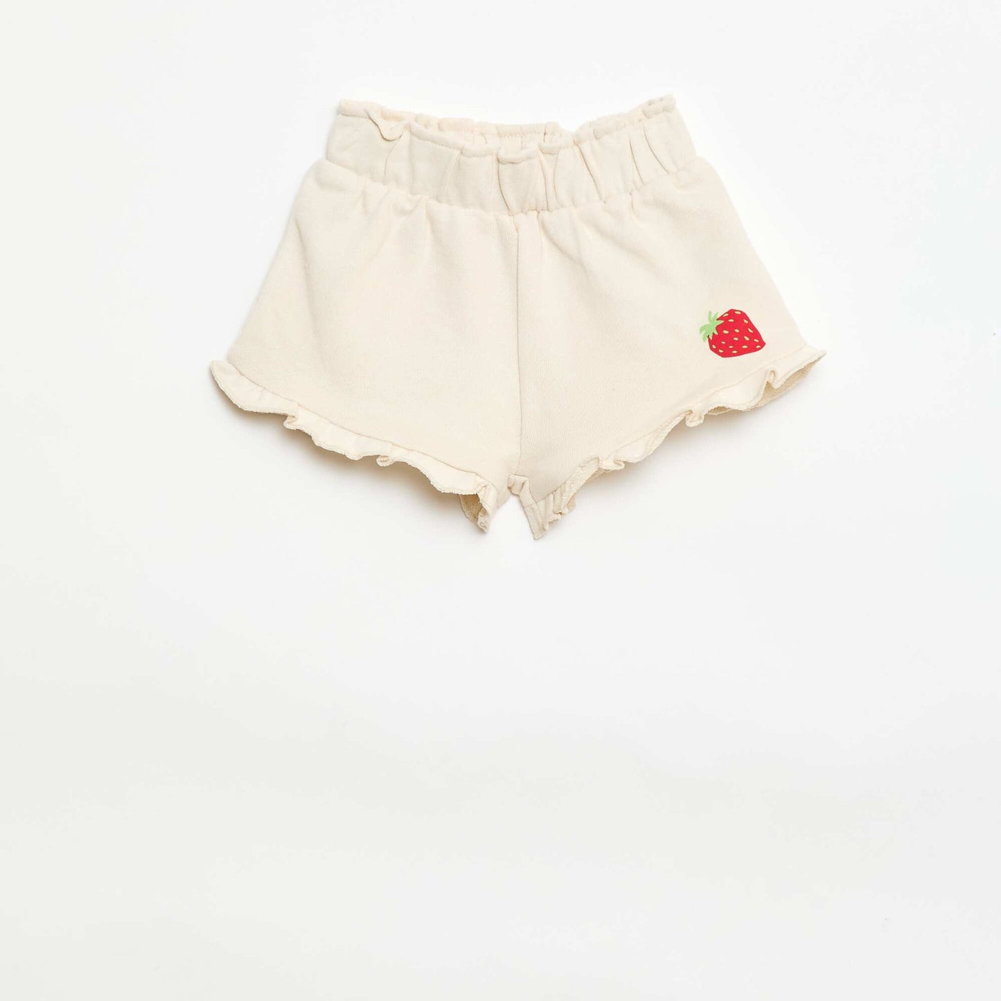 Short en jersey imprimé BLANC