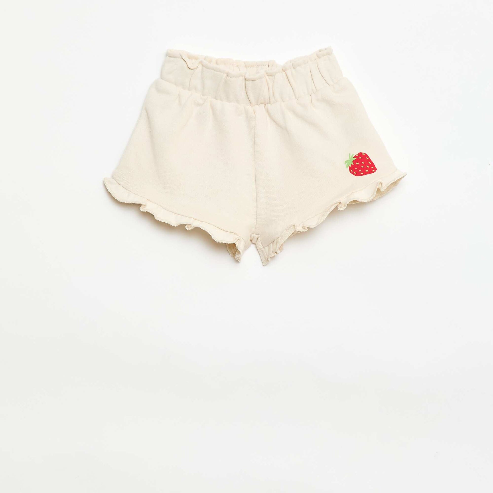 Short en jersey imprimé BLANC