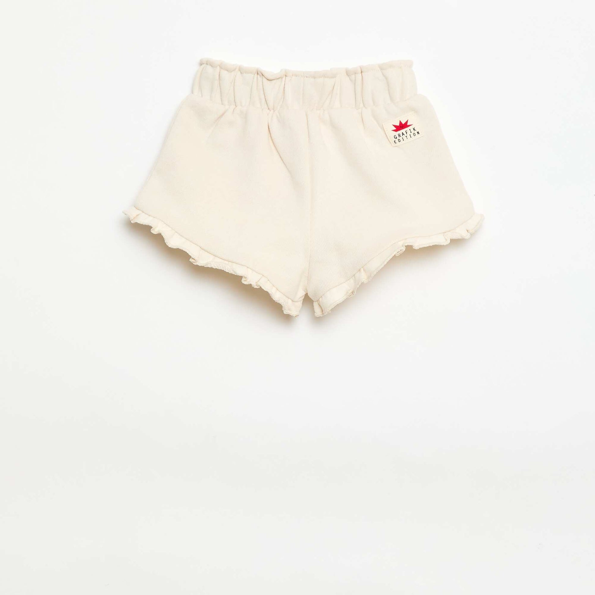 Short en jersey imprimé BLANC