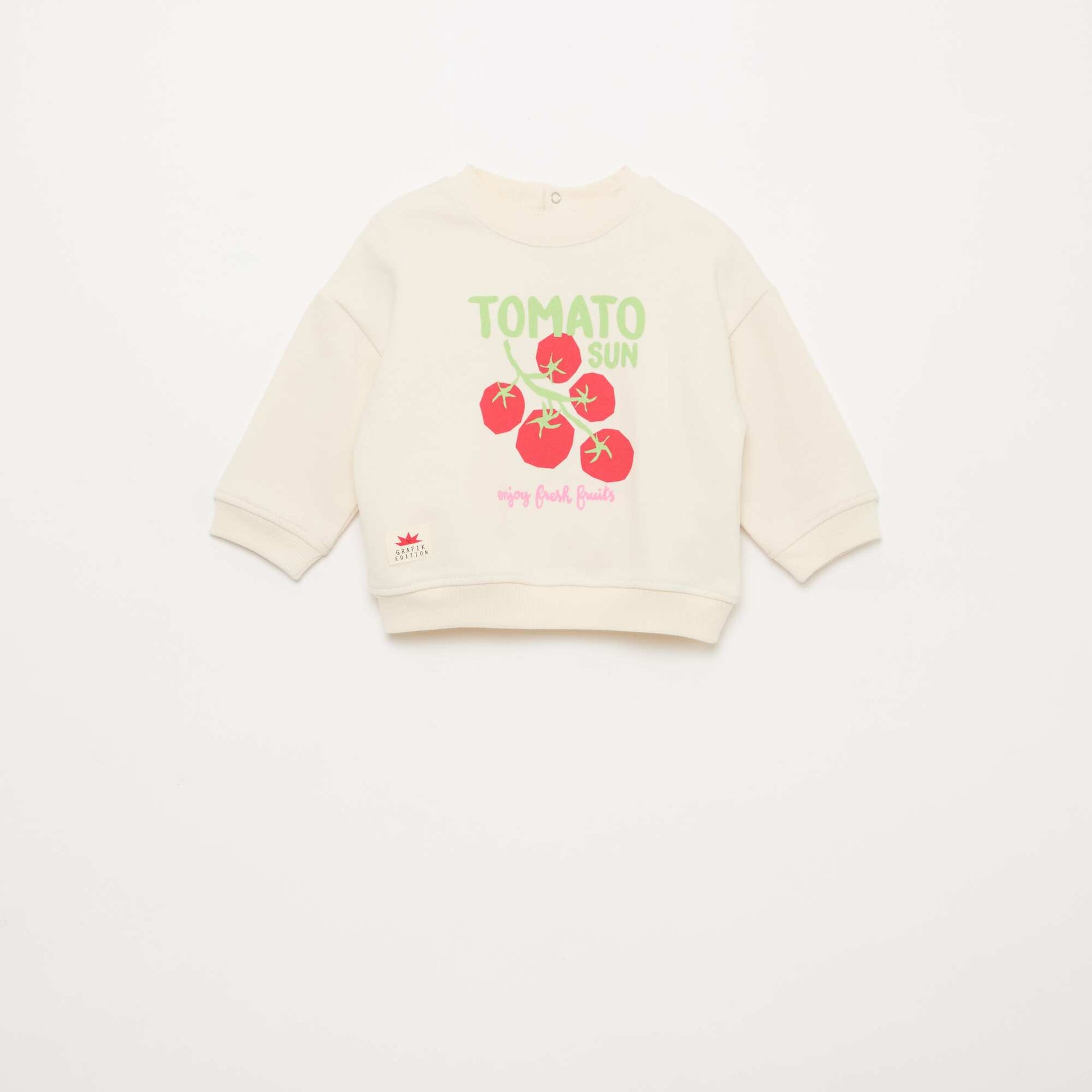 Sweat imprimé fantaisie BLANC