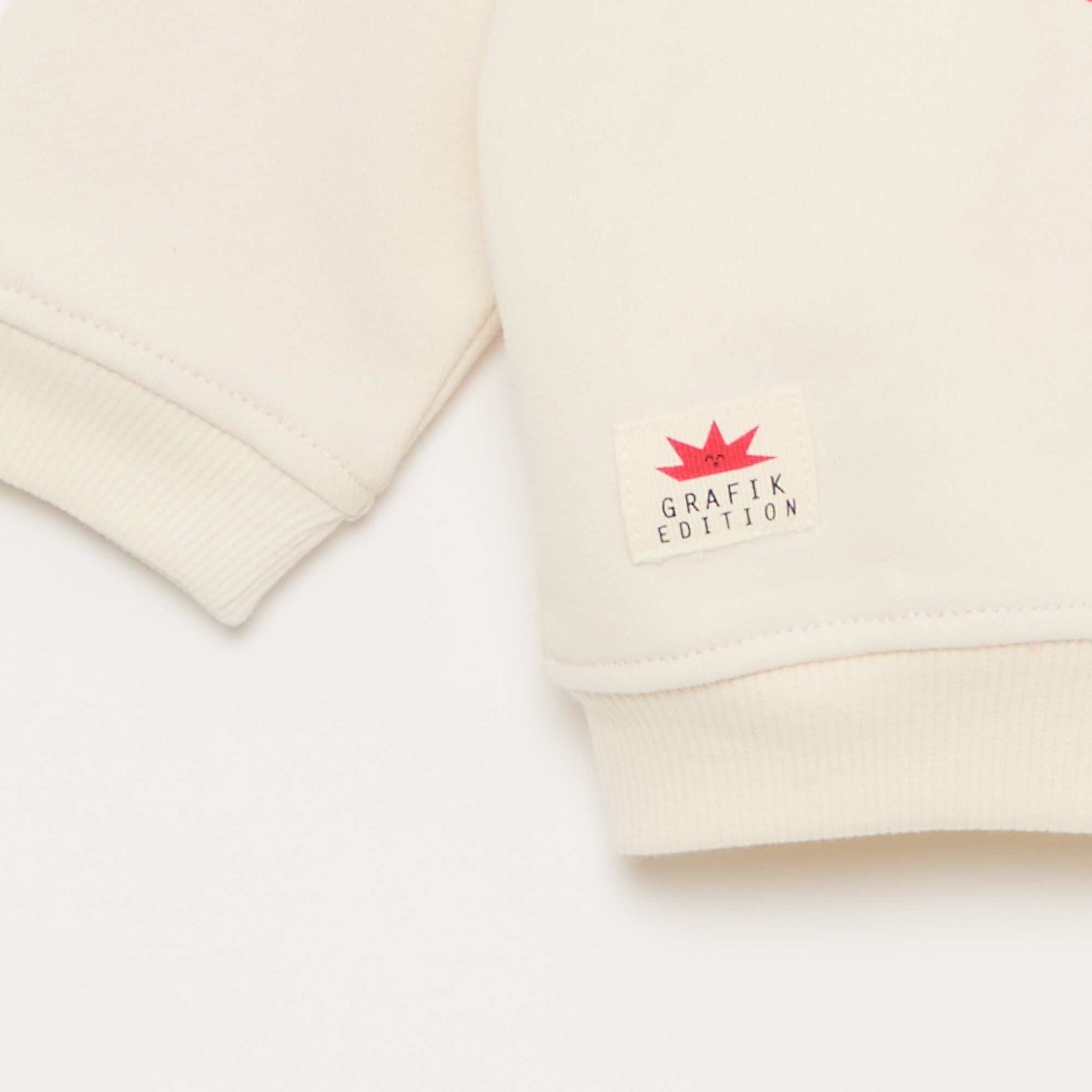 Sweat imprimé fantaisie BLANC