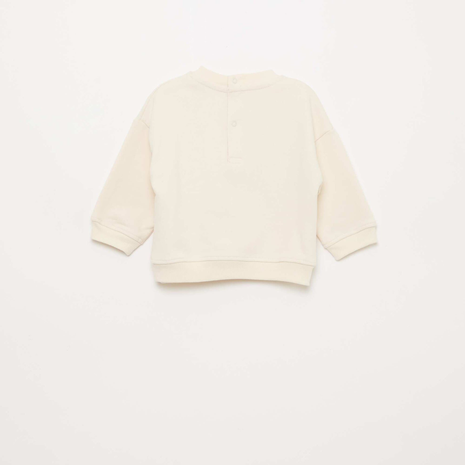 Sweat imprimé fantaisie BLANC