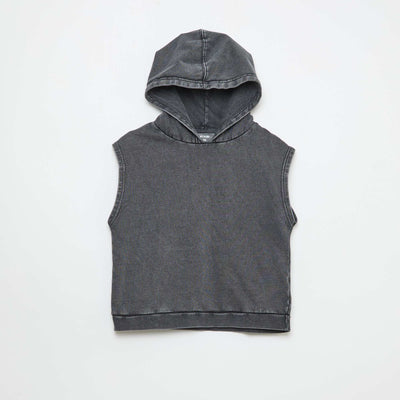 Sweat à capuche sans manches GRIS
