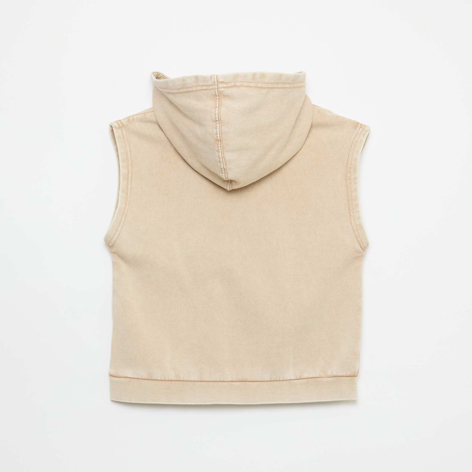 Sweat à capuche sans manches BEIGE