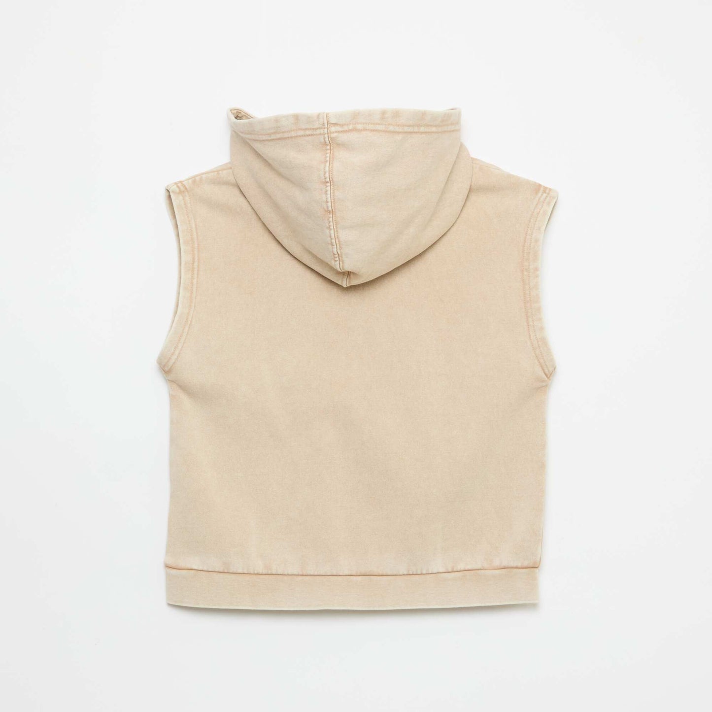 Sweat à capuche sans manches BEIGE
