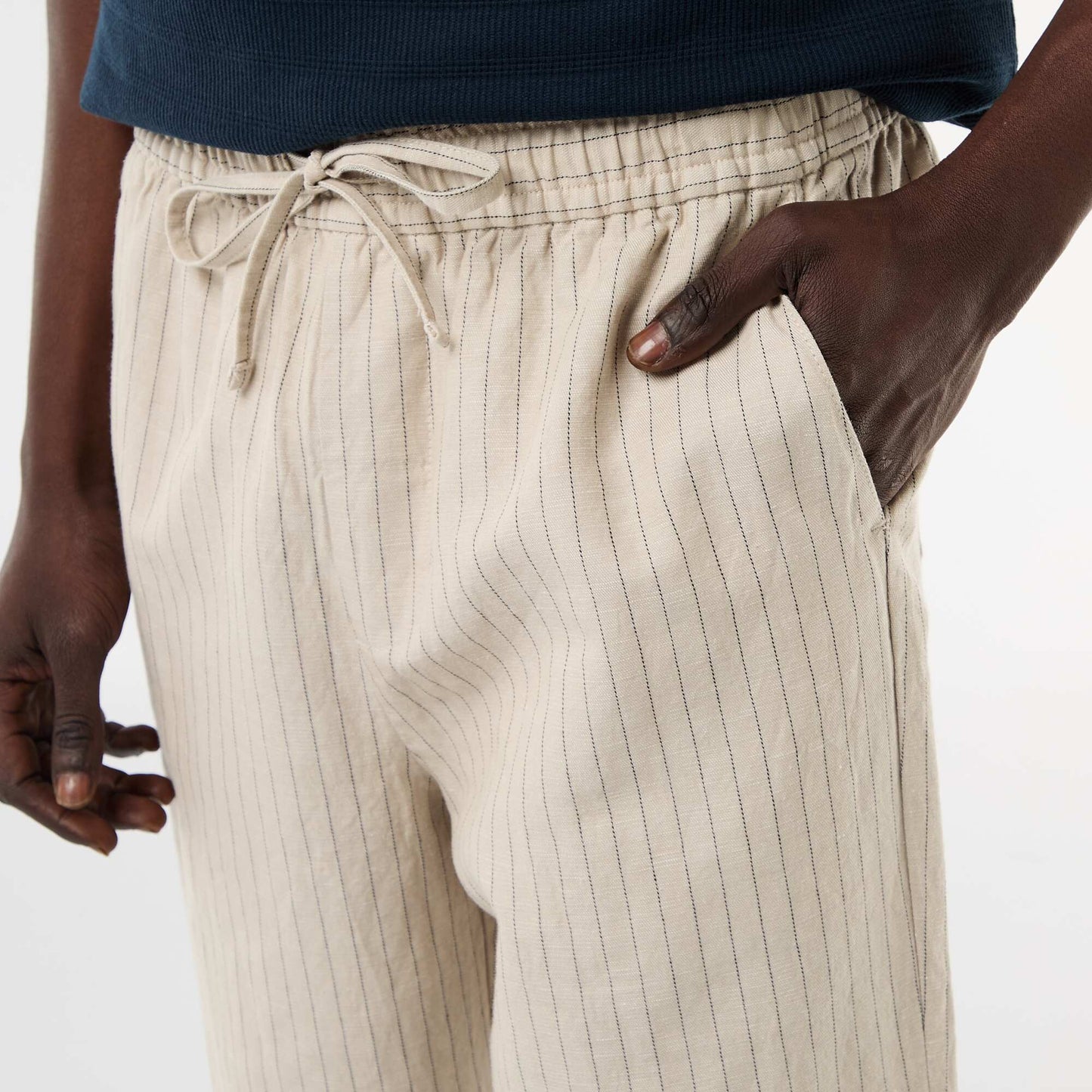 Pantalon en lin mélangé BEIGE