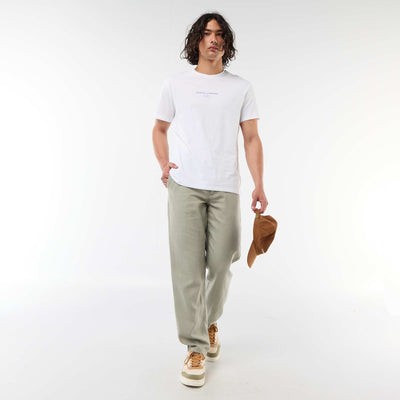 Pantalon uni en matière légère et douce VERT