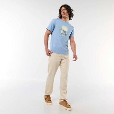 Pantalon uni en matière légère et douce BEIGE