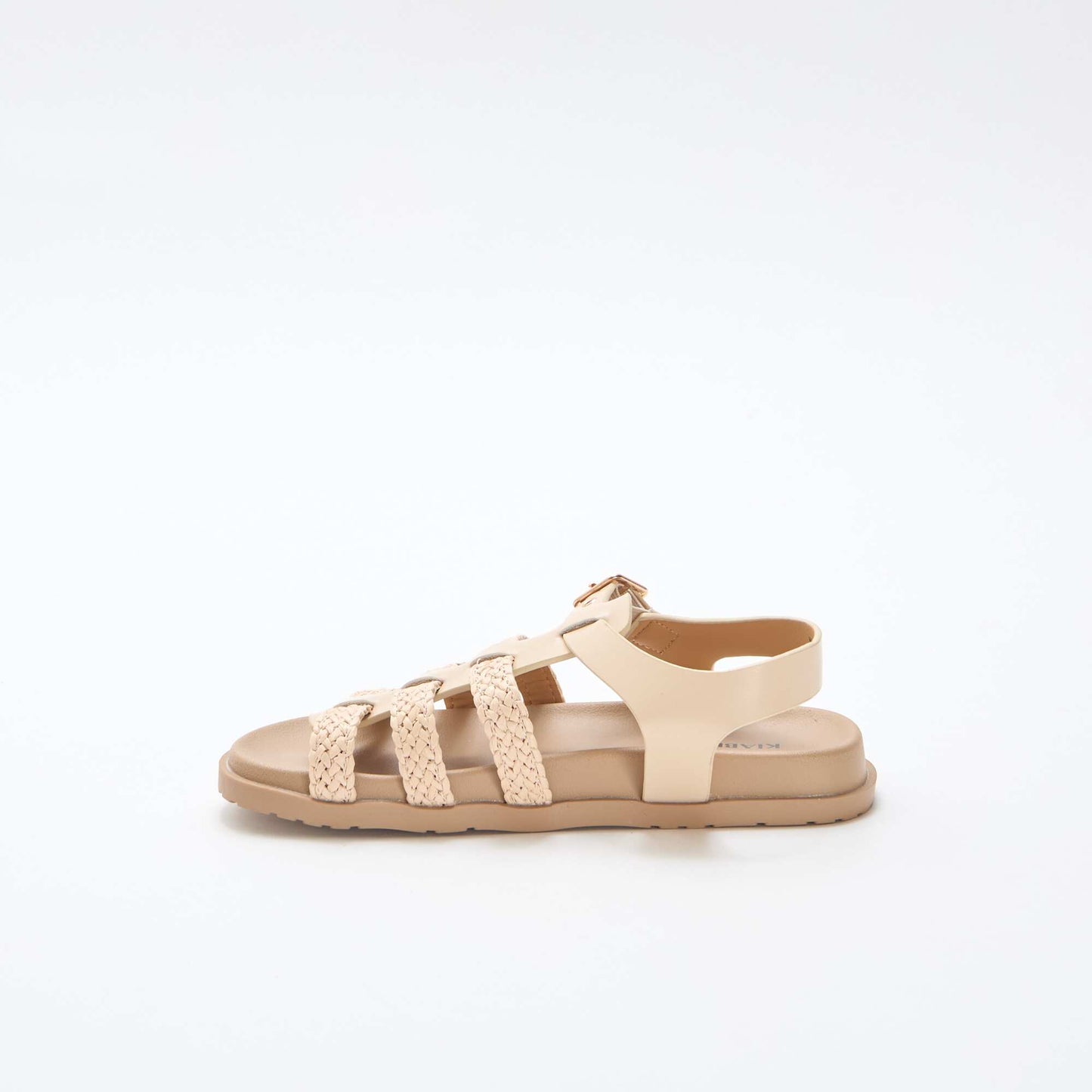 Sandales à lanières en paille BEIGE