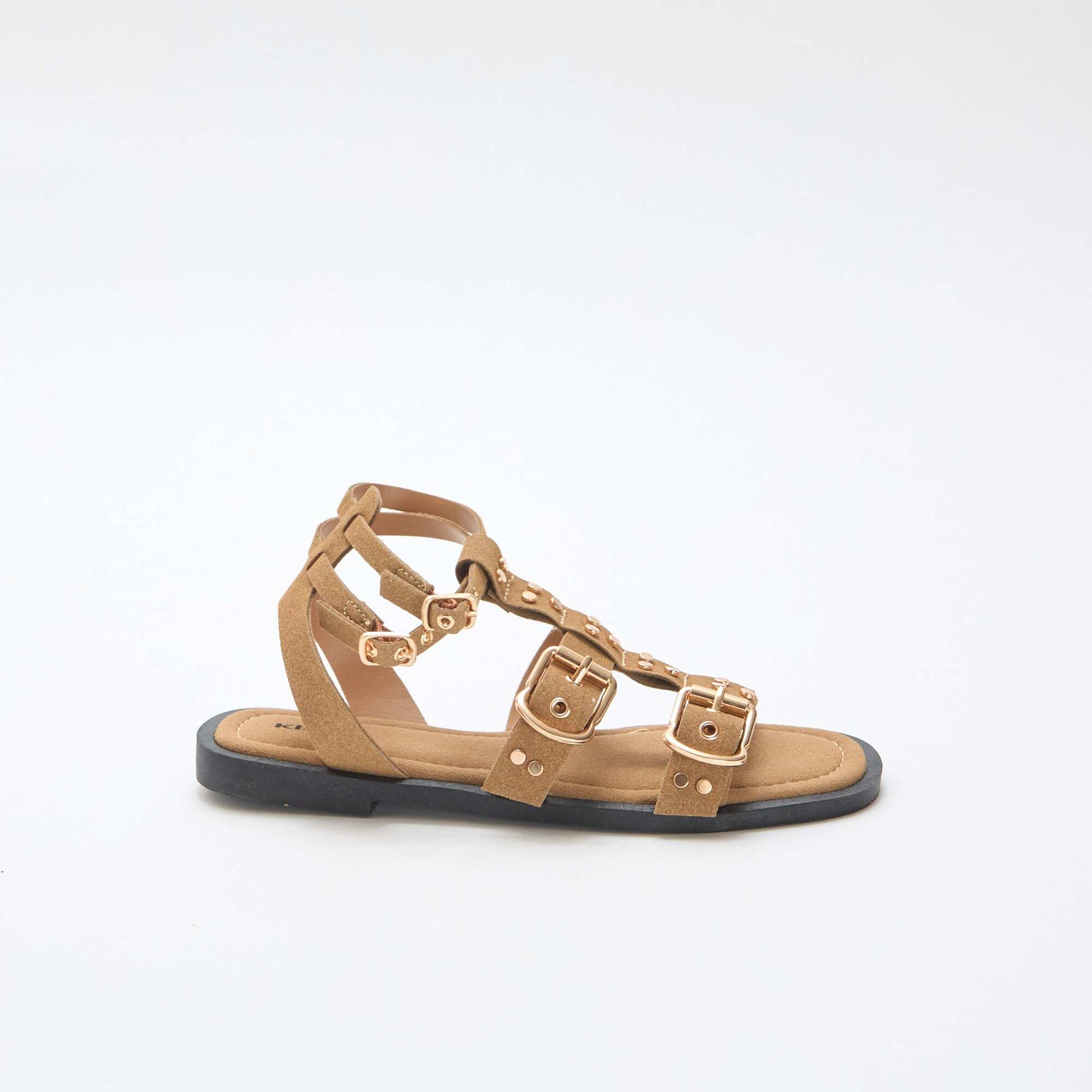 Sandales plates avec brides BEIGE