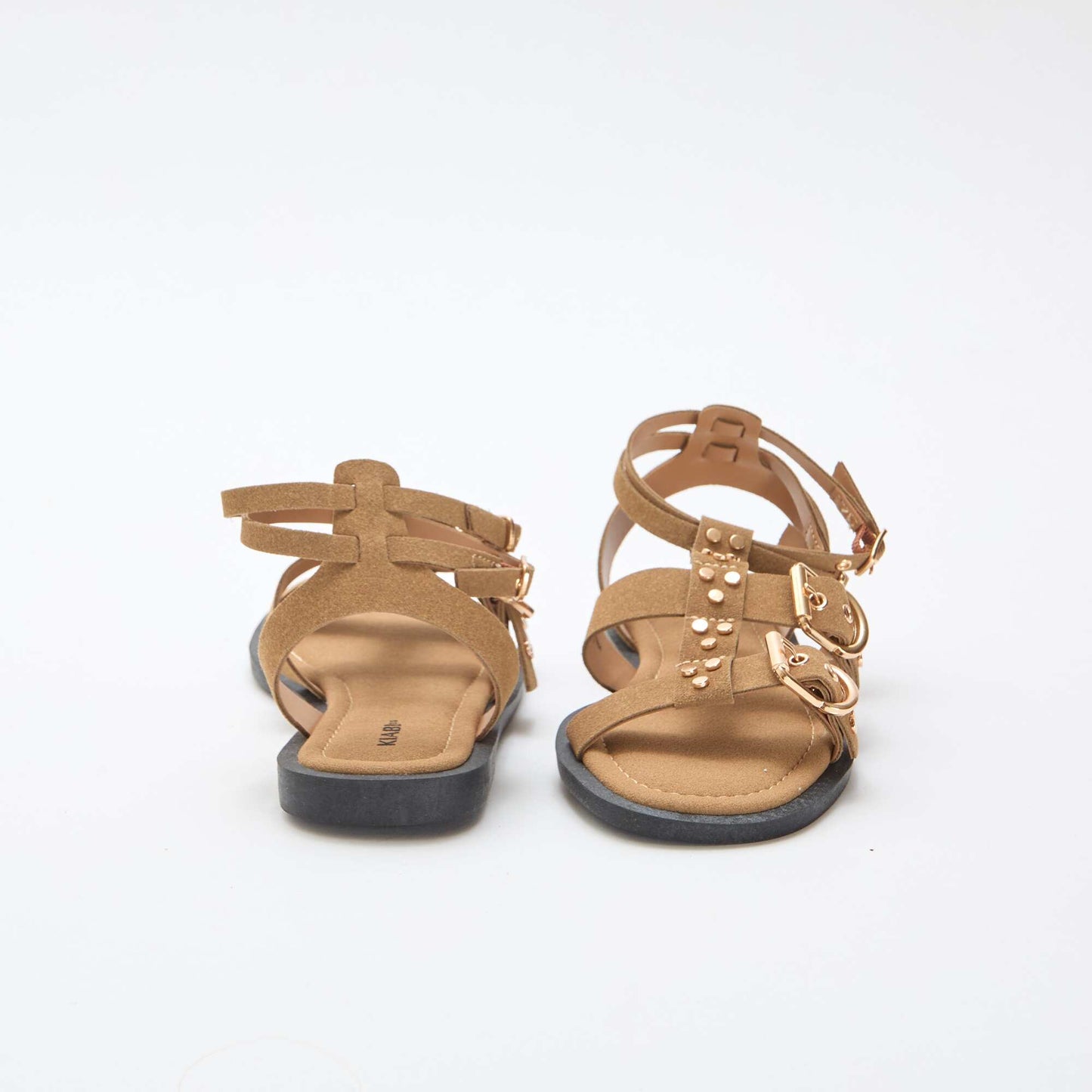 Sandales plates avec brides BEIGE