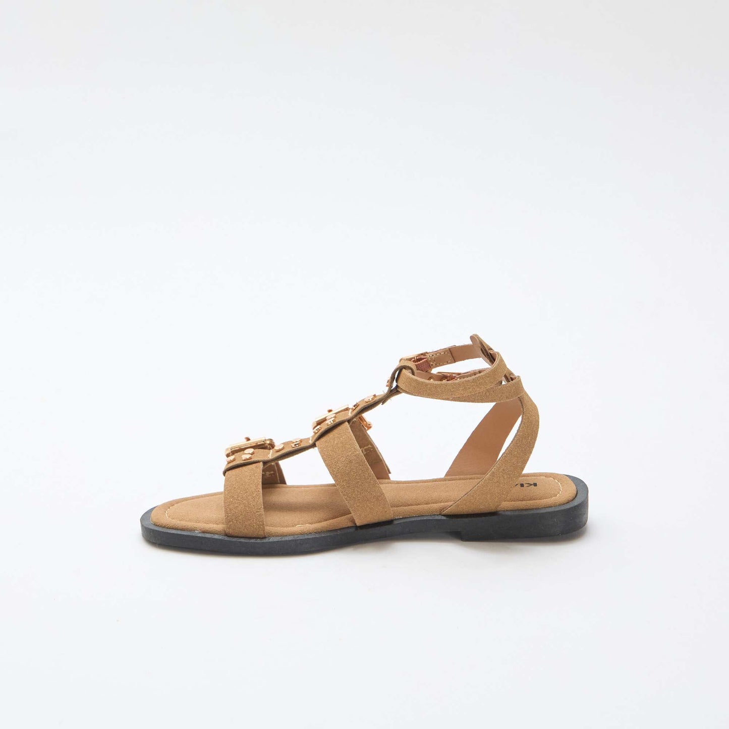 Sandales plates avec brides BEIGE