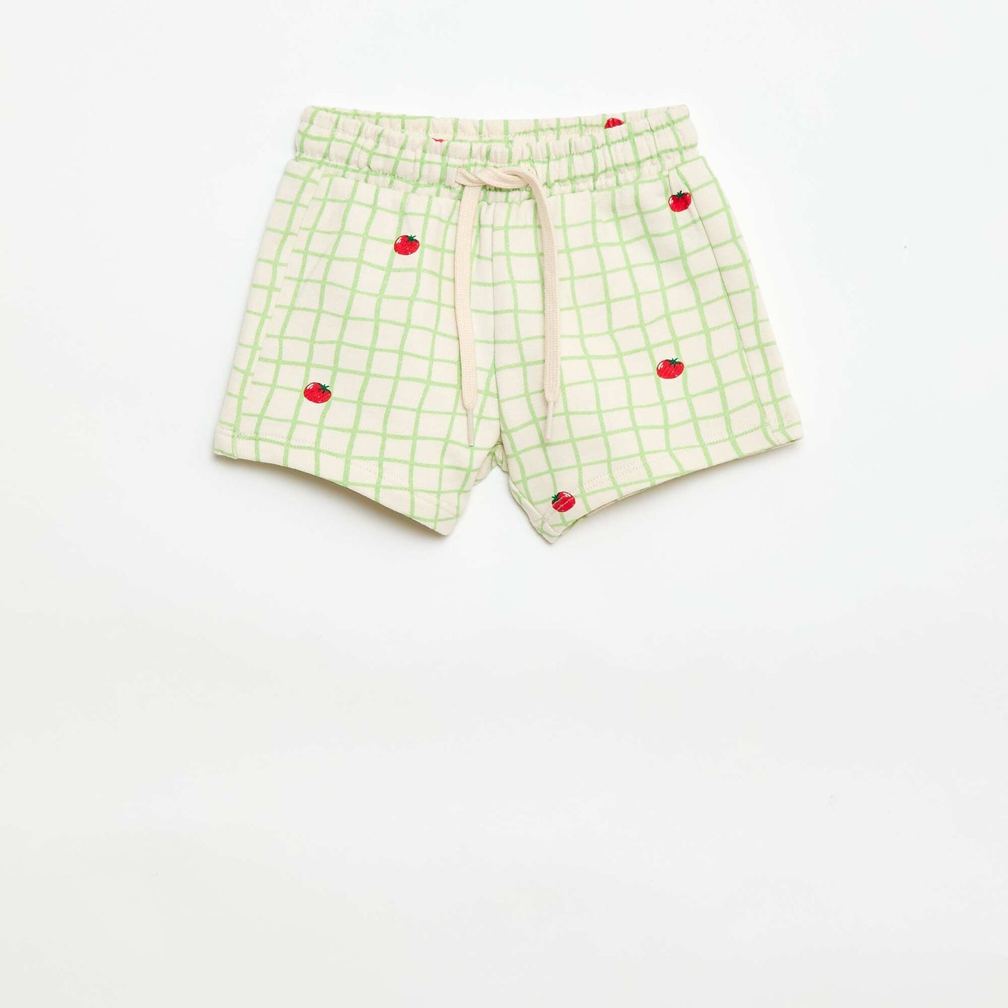 Short en molleton à motif BLANC