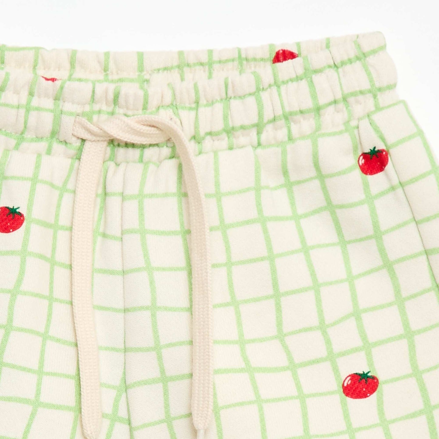 Short en molleton à motif BLANC