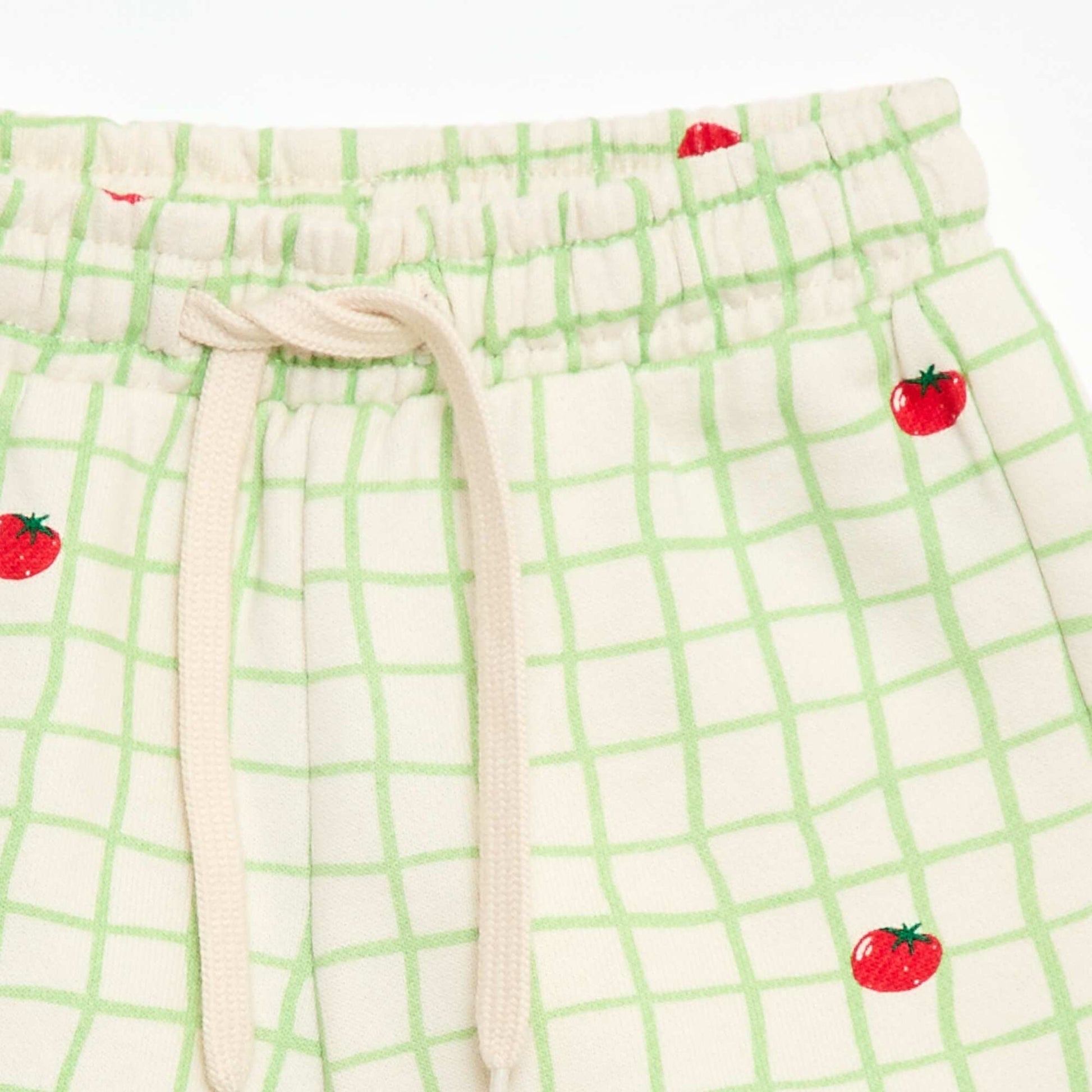 Short en molleton à motif BLANC
